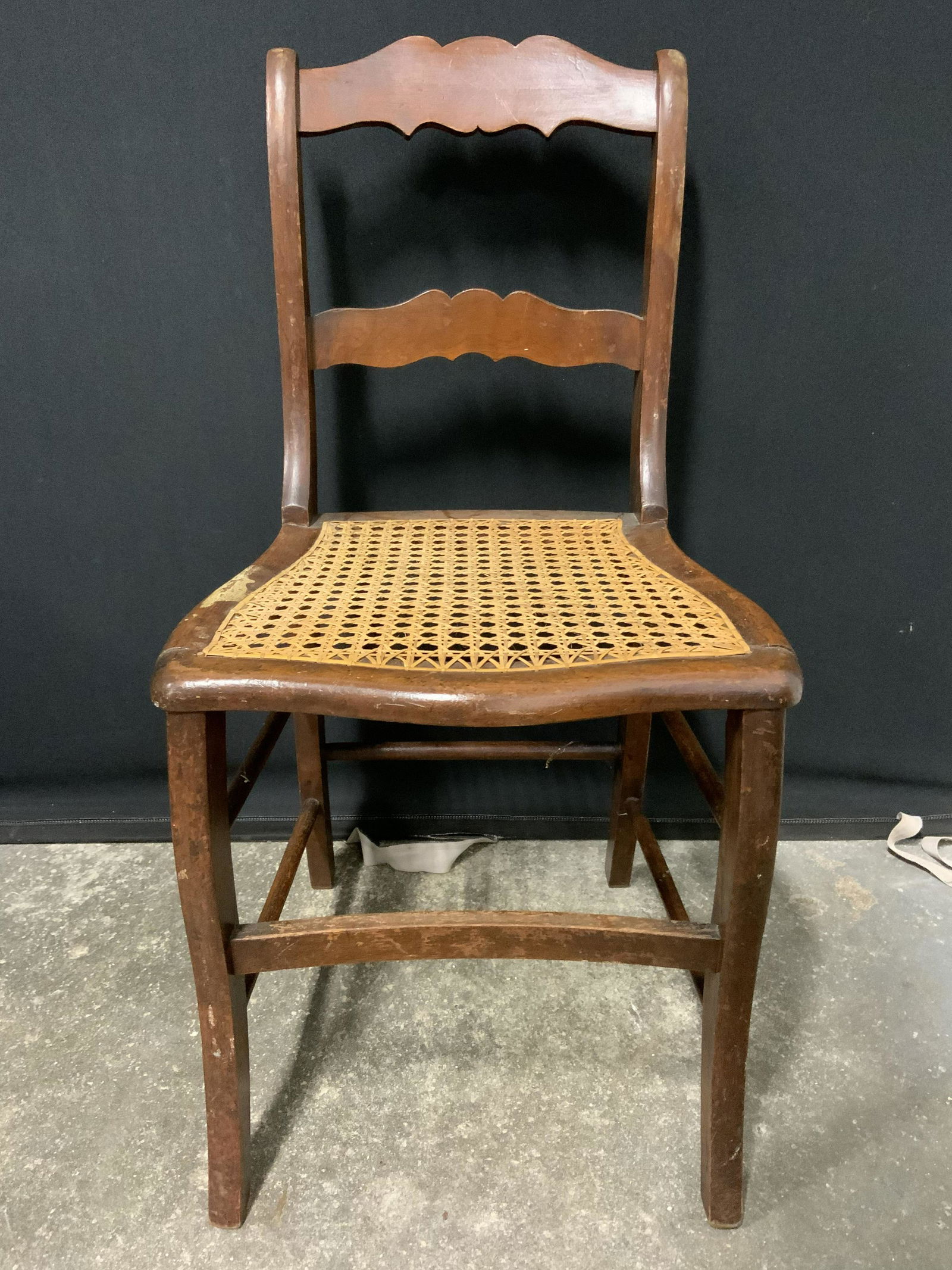 Vintage Wooden Caned Seat Side Chair (1 of 9)