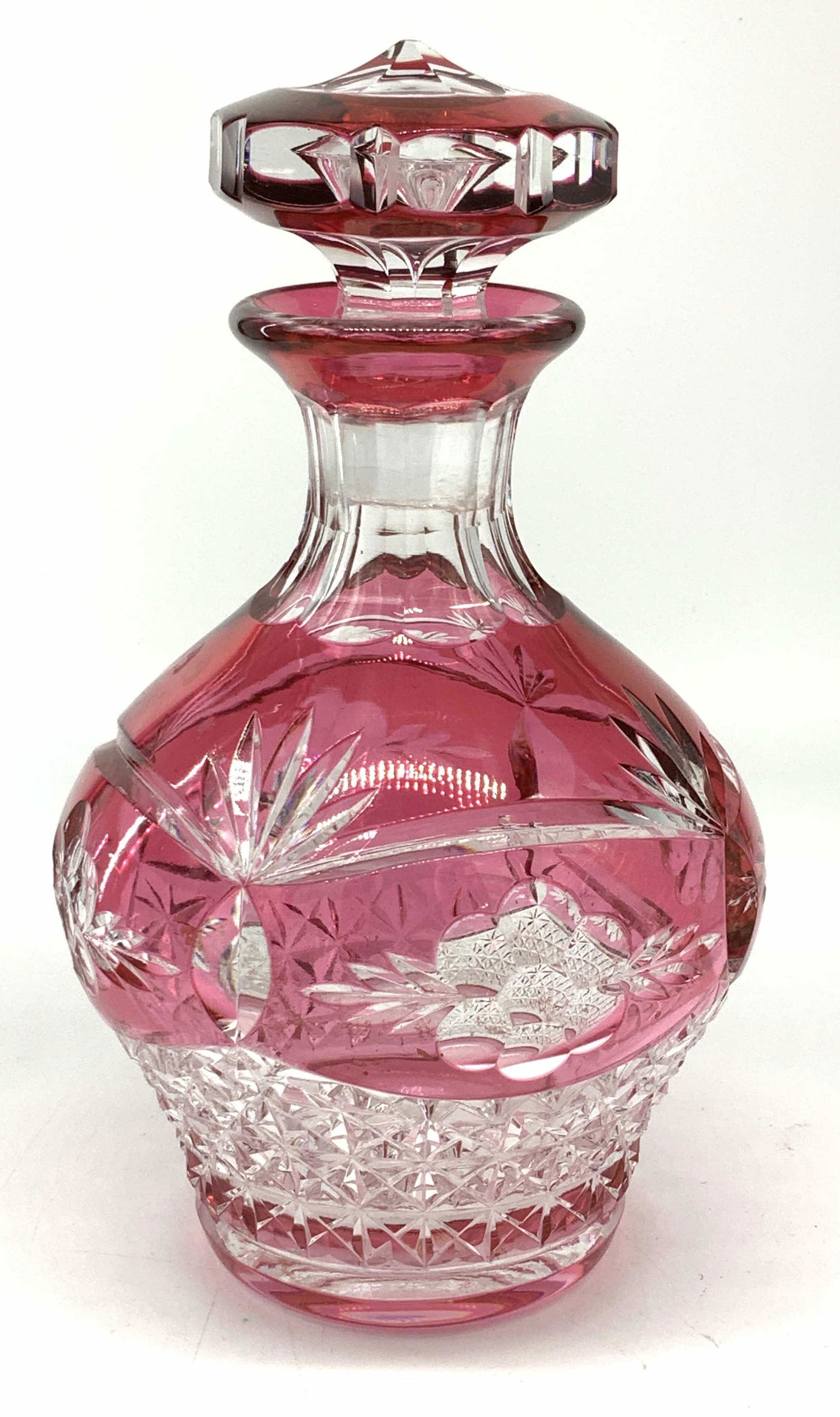 Cut Crystal Bohemian Decanter w Stopper (1 of 10)