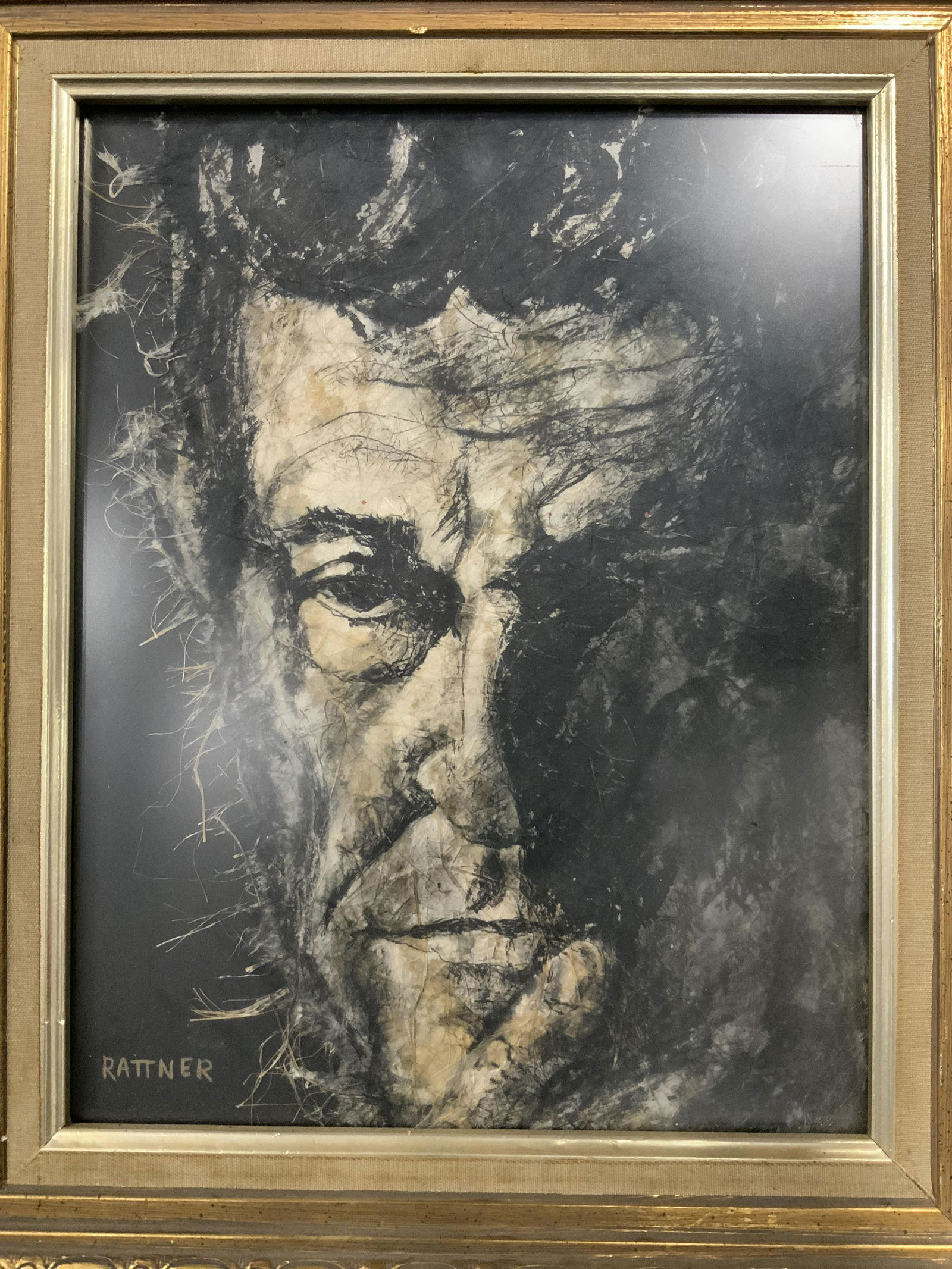 ABRAHAM RATTNER Signed Mixed Media Artwork (1 of 9)