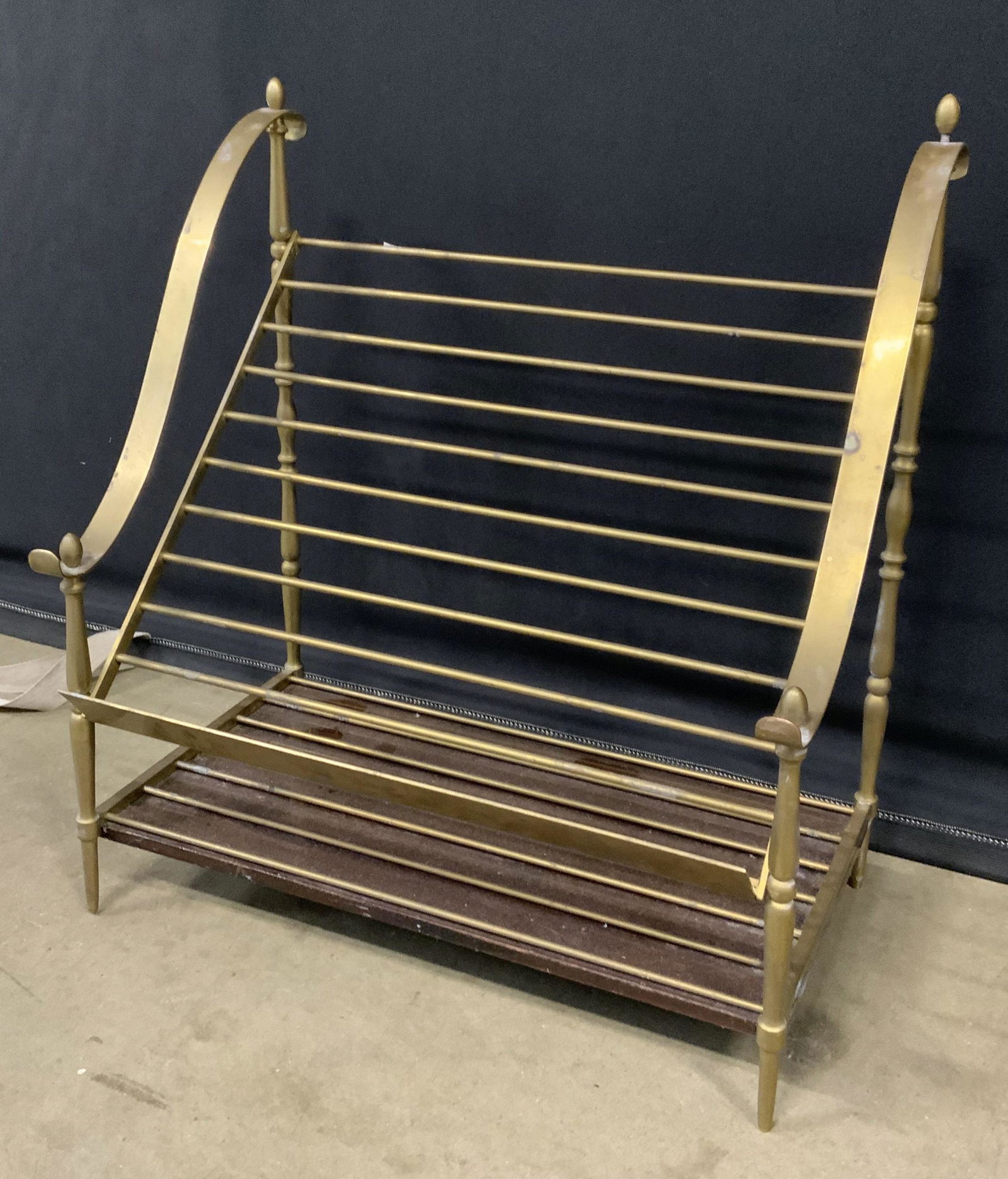 Antique Brass Magazine Rack