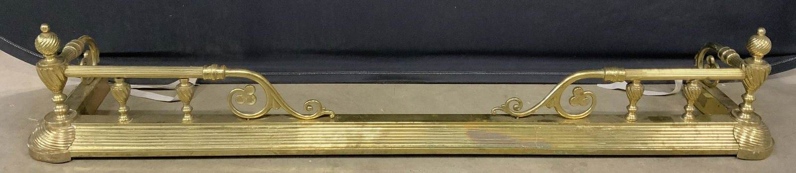 Vintage Brass Fireplace Fender (1 of 10)