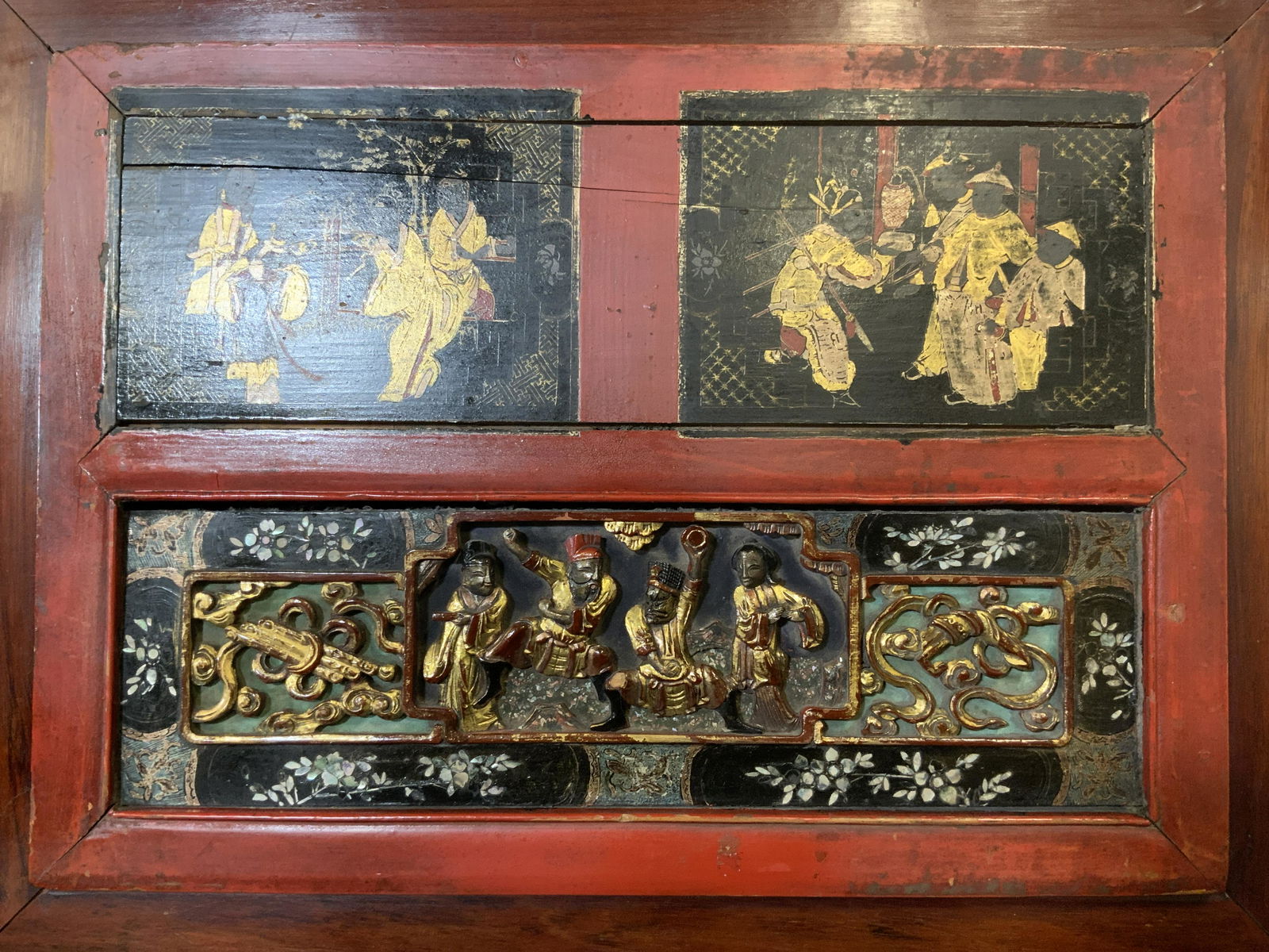 Chinese Wooden Relief Panel Artwork (1 of 9)