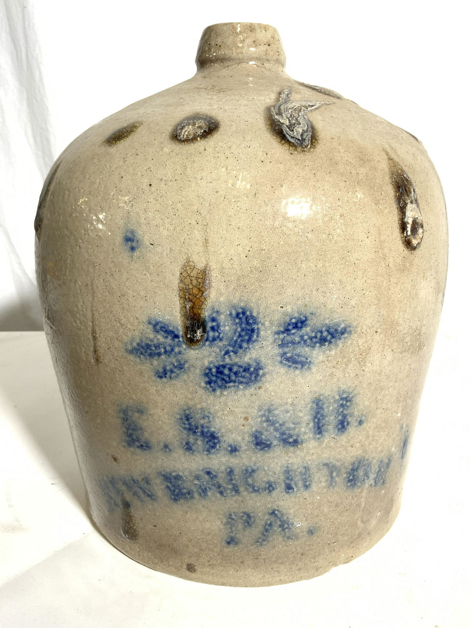 Antique ES&H Ceramic Salt Glazed Jug (1 of 11)