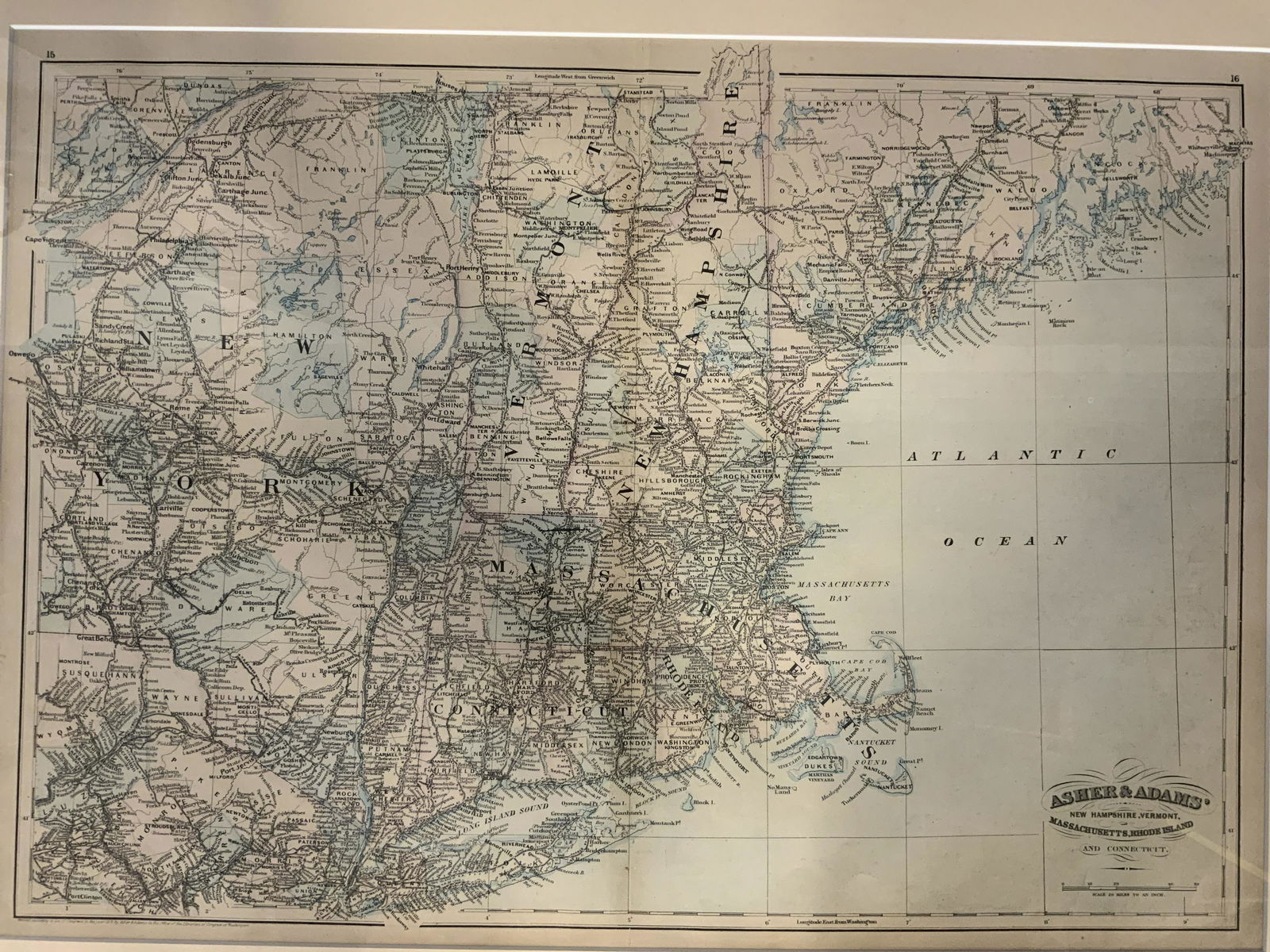 Antique Map of North Eastern United States (1 of 10)