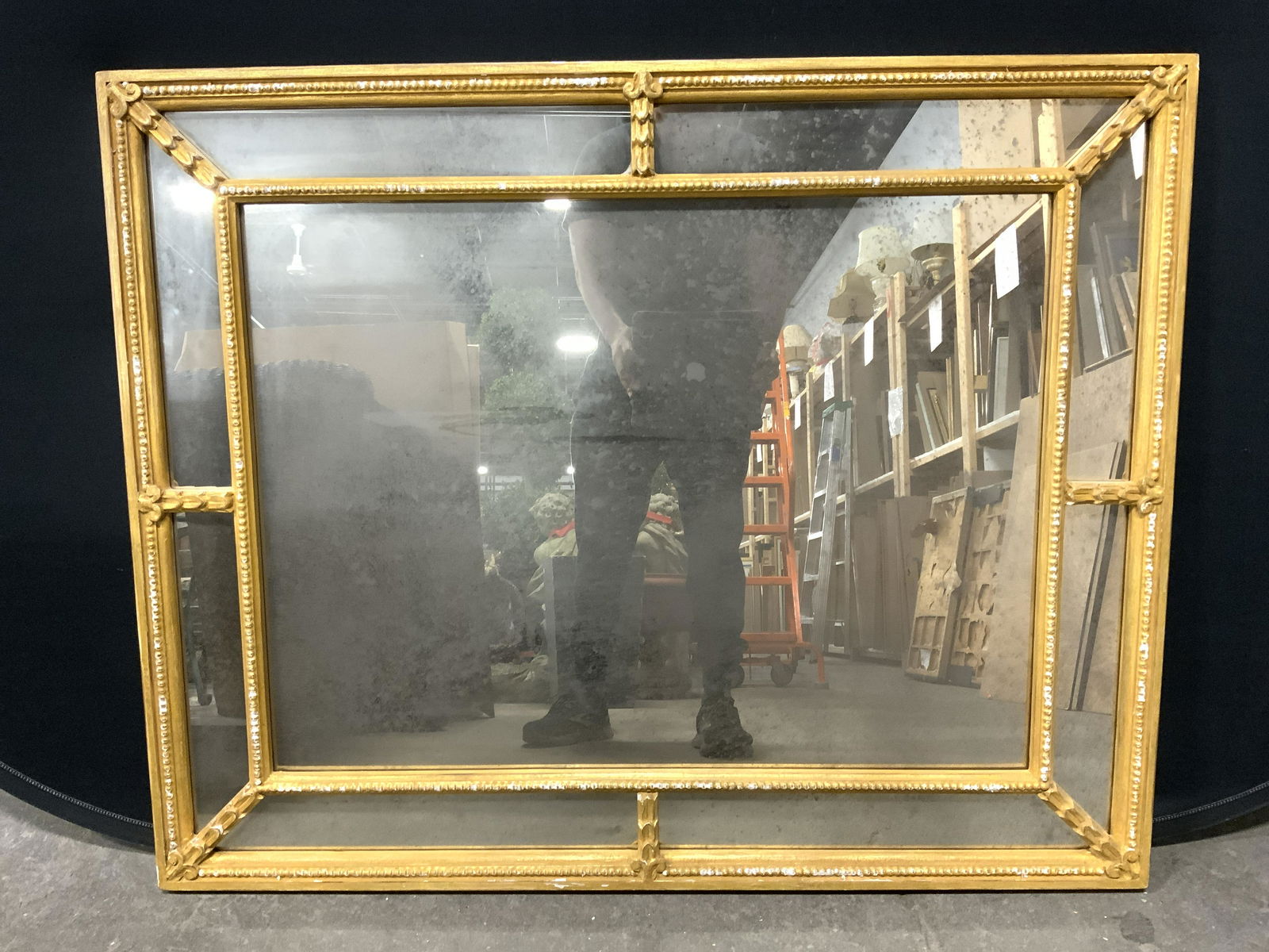 Vintage Giltwood Beaded George III Mirror (1 of 8)