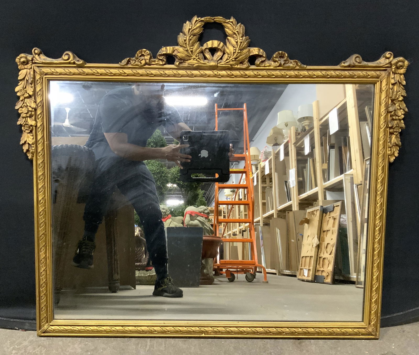Vintage Victorian Ornate Gilt Frame Mirror (1 of 9)