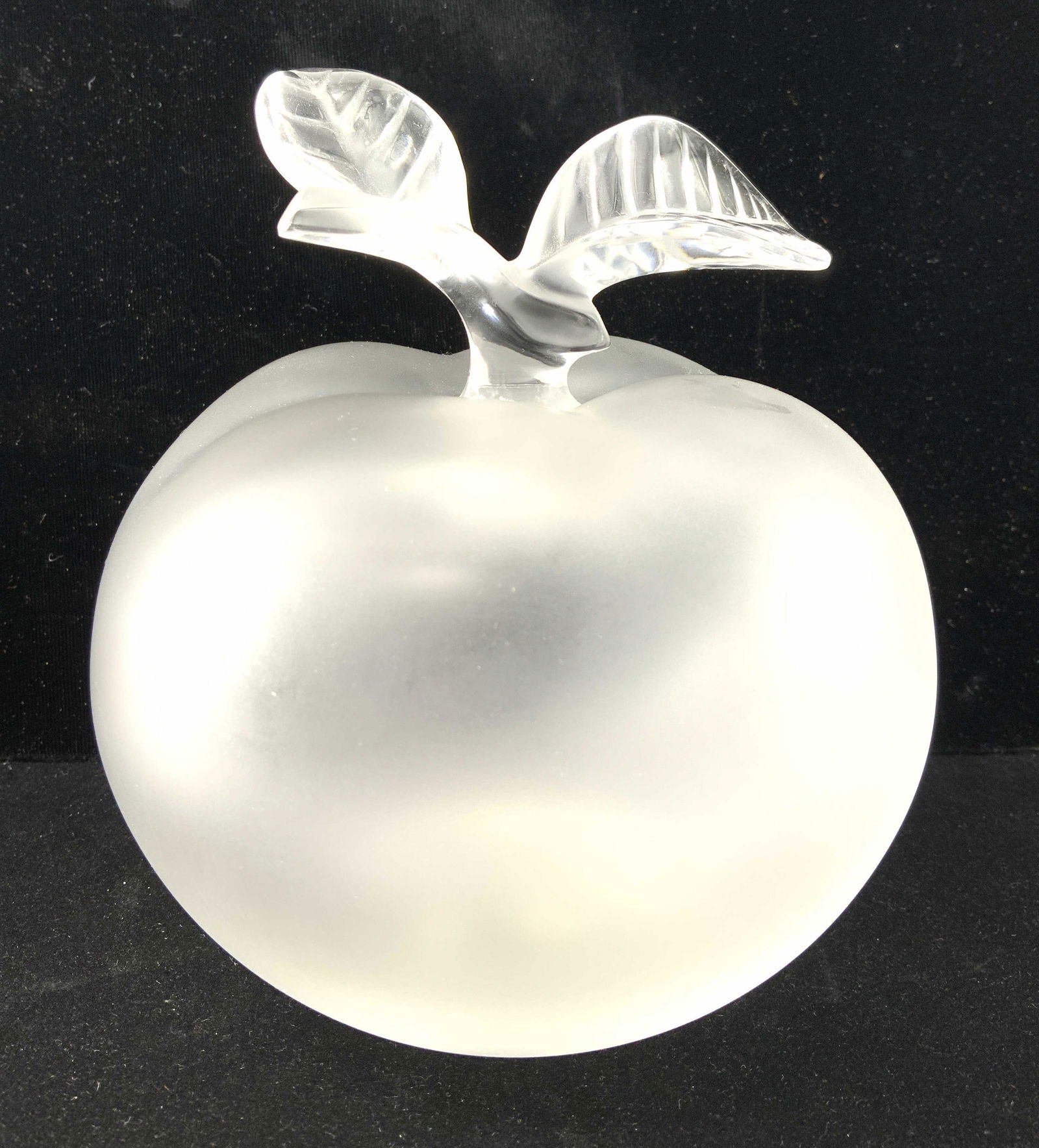 LALIQUE Frosted Crystal Apple Perfume Bottle (1 of 10)