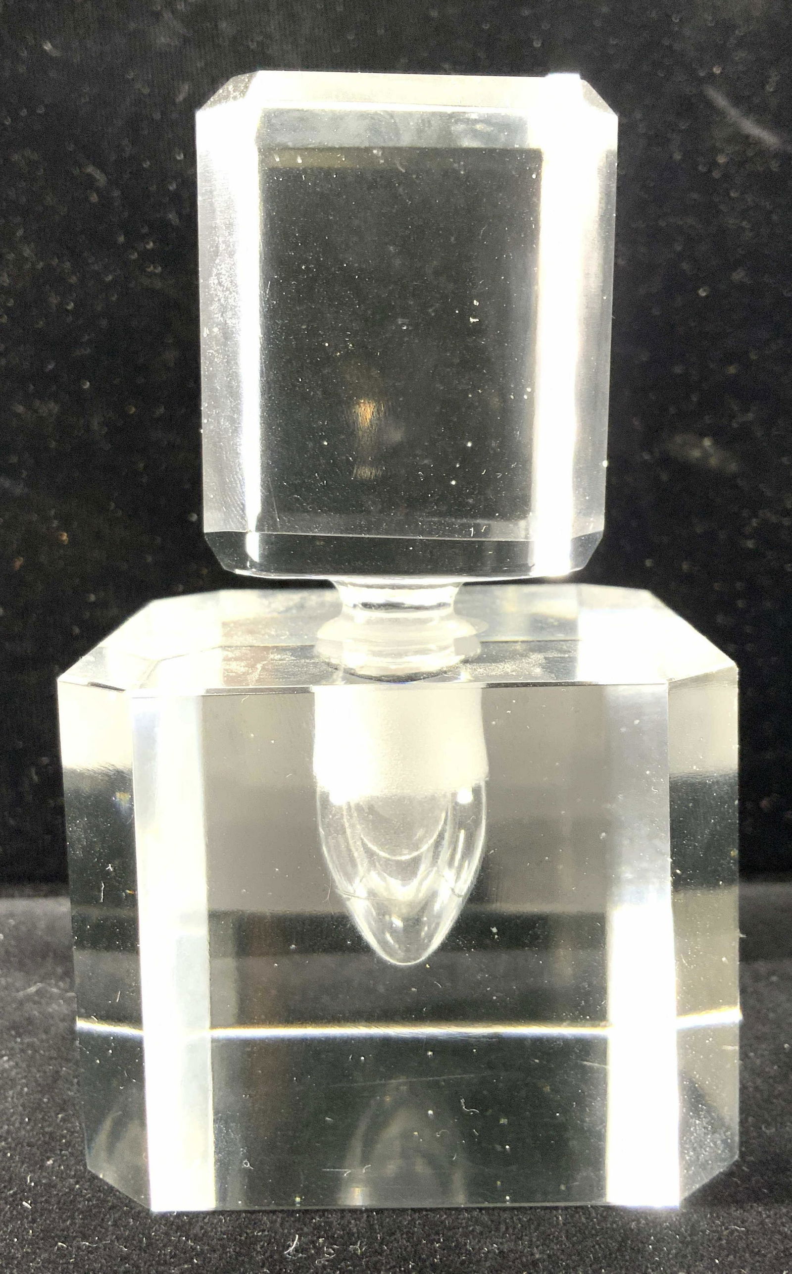 Cut Crystal Perfume Bottle W Square Form Top (1 of 10)