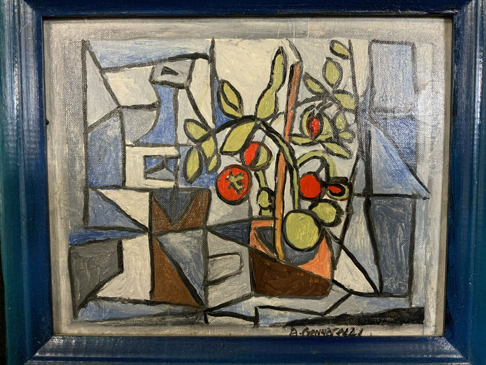 A. GENNERALLI Signed Oil on Panel (1 of 12)