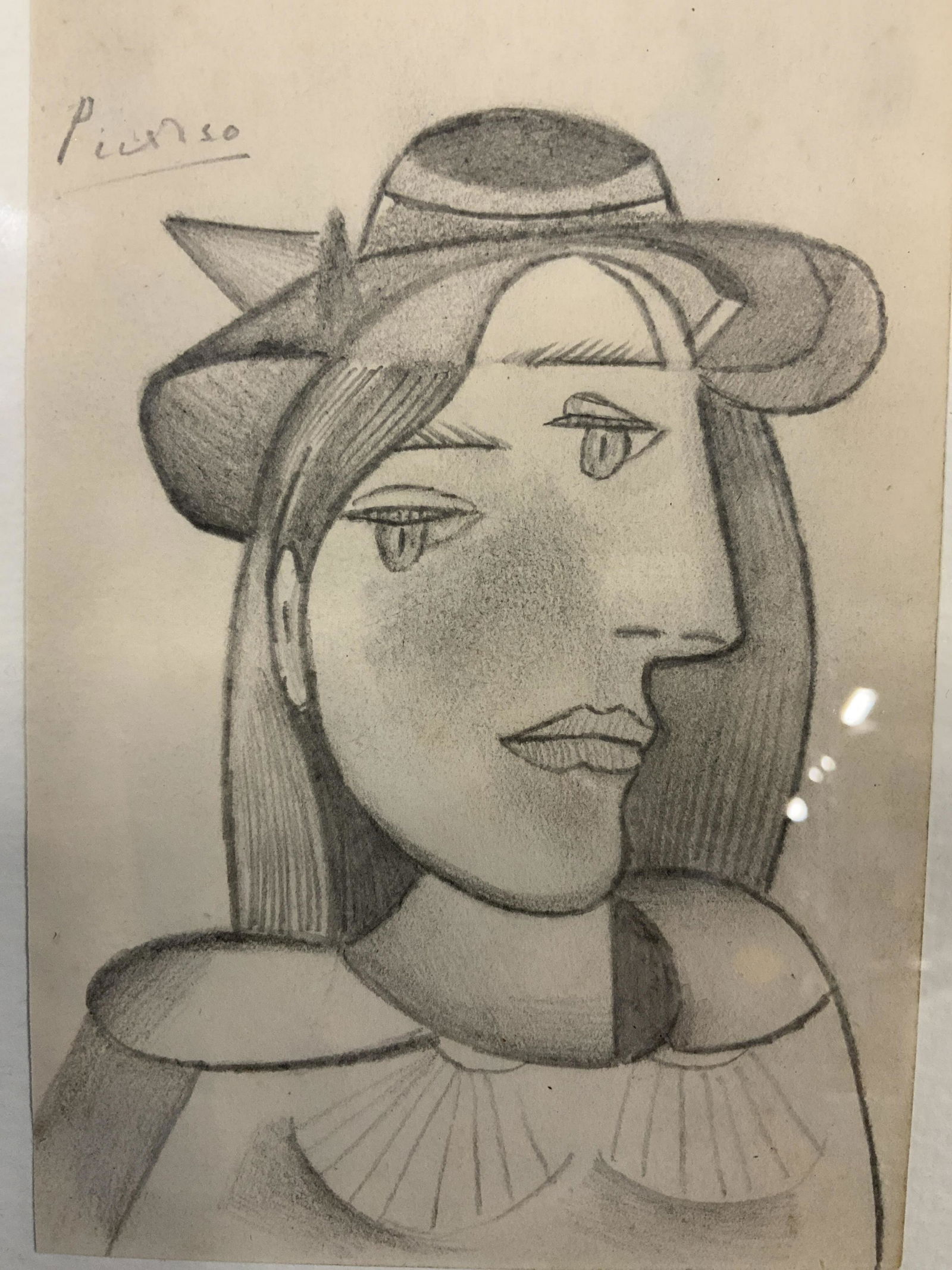 PICASSO ATTR, Signed Graphite Drawing of a Woman (1 of 13)