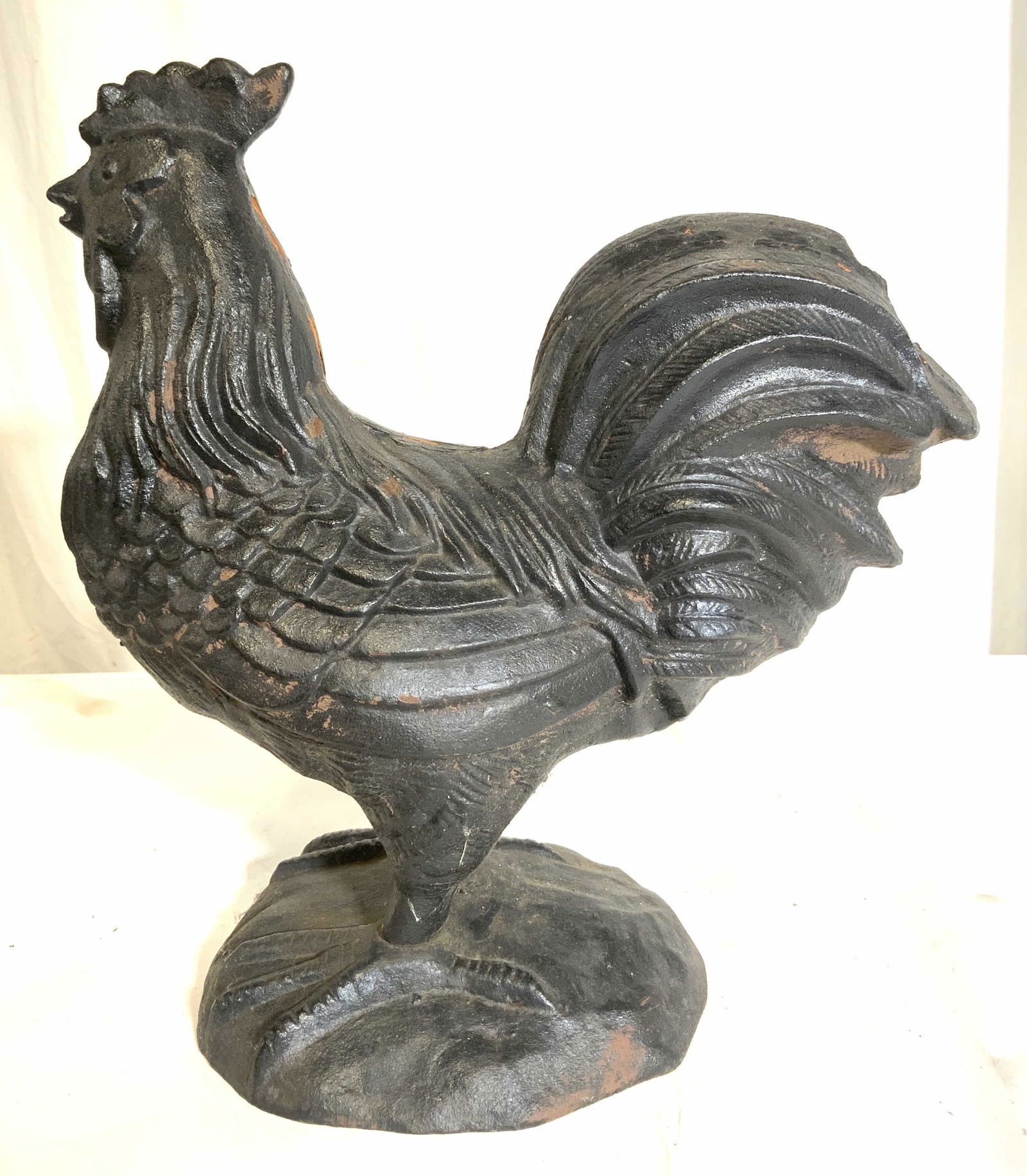 Vintage Iron Rooster Figure Sculpture (1 of 10)