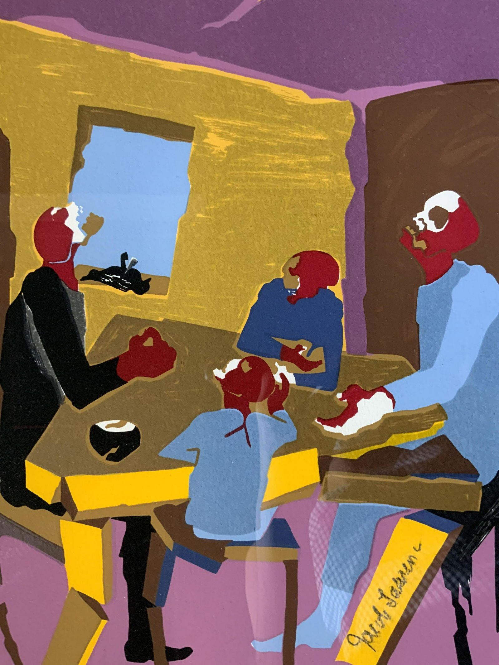 Signed Silkscreen Attributed to JACOB LAWRENCE (1 of 9)