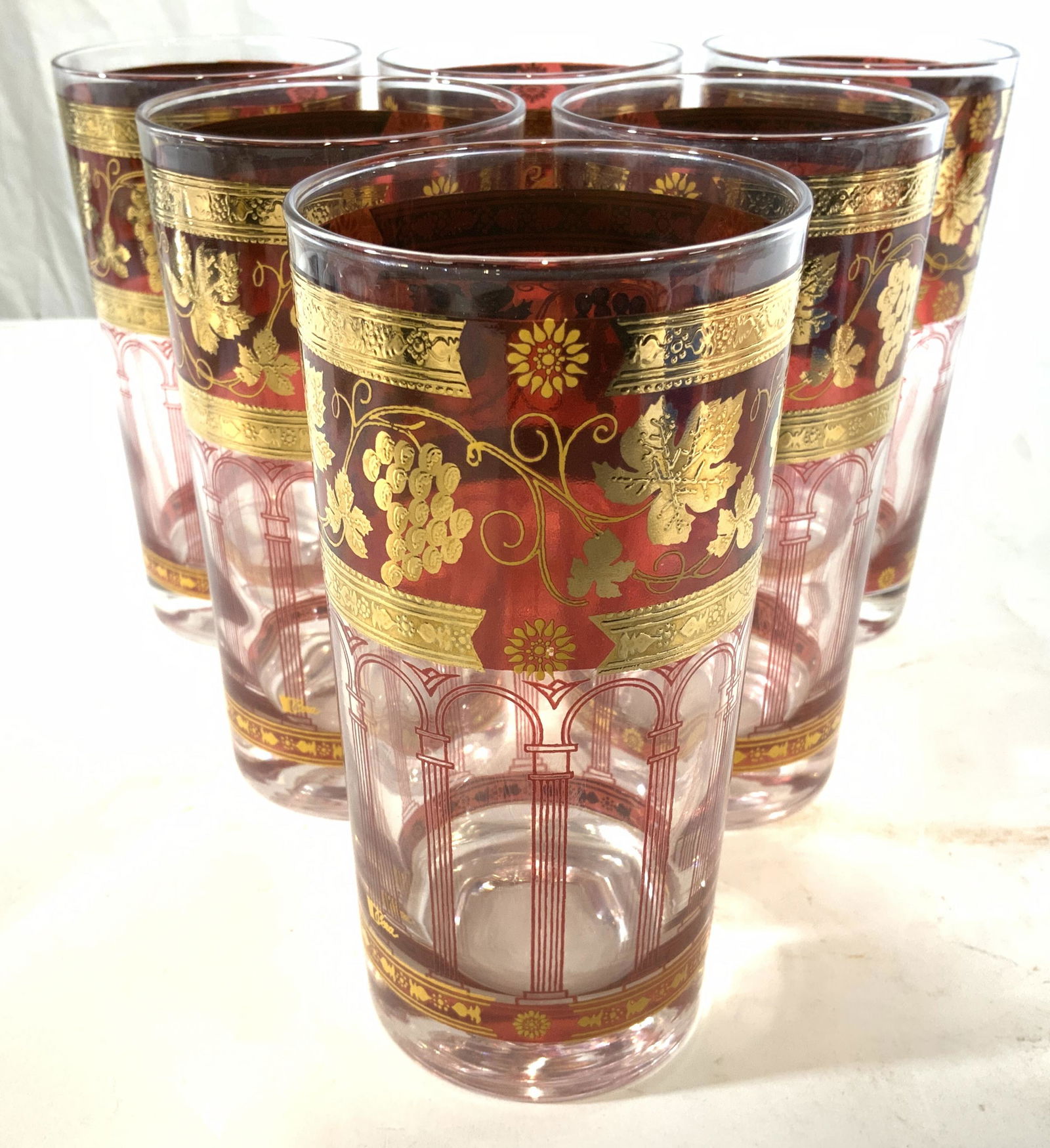 Set 8 Bohemian Glass Cups Vessels (1 of 10)