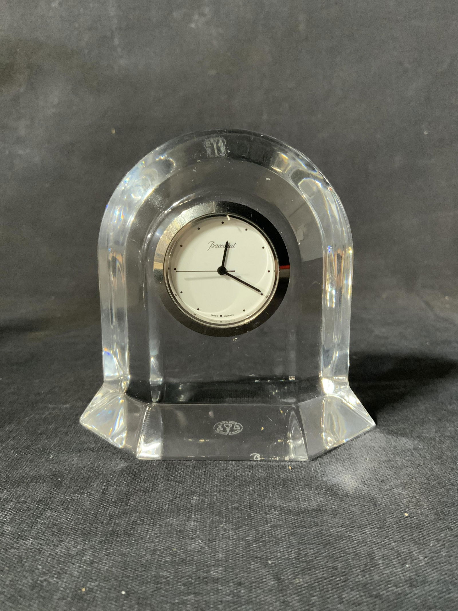 BACCARAT Pendulette D’Occasion Crystal Desk Clock (1 of 7)