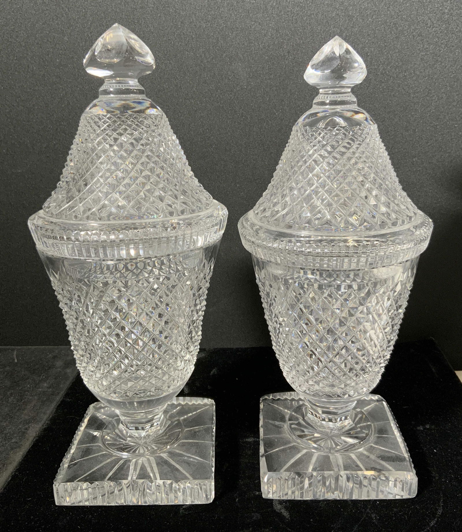 Pair Antique Georgian Style Crystal Vases (1 of 10)