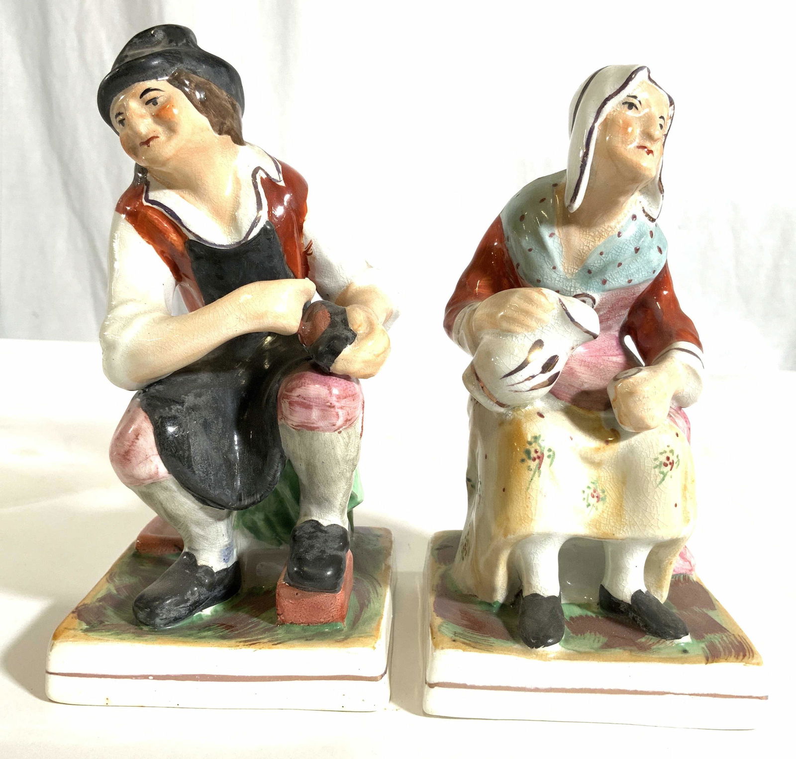 Lot 2 STAFFORDSHIRE WARE ENGLAND Porcelain Figures (1 of 10)