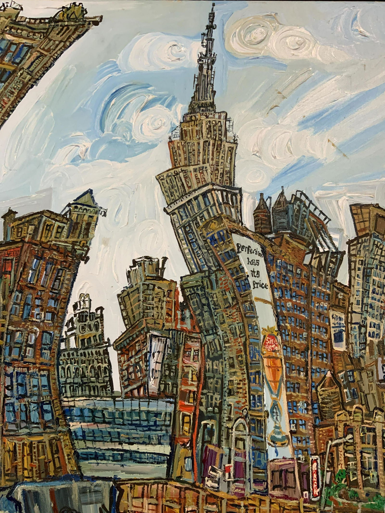 ALAN STREETS Signed Acrylic on Canvas, Cityscape (1 of 12)