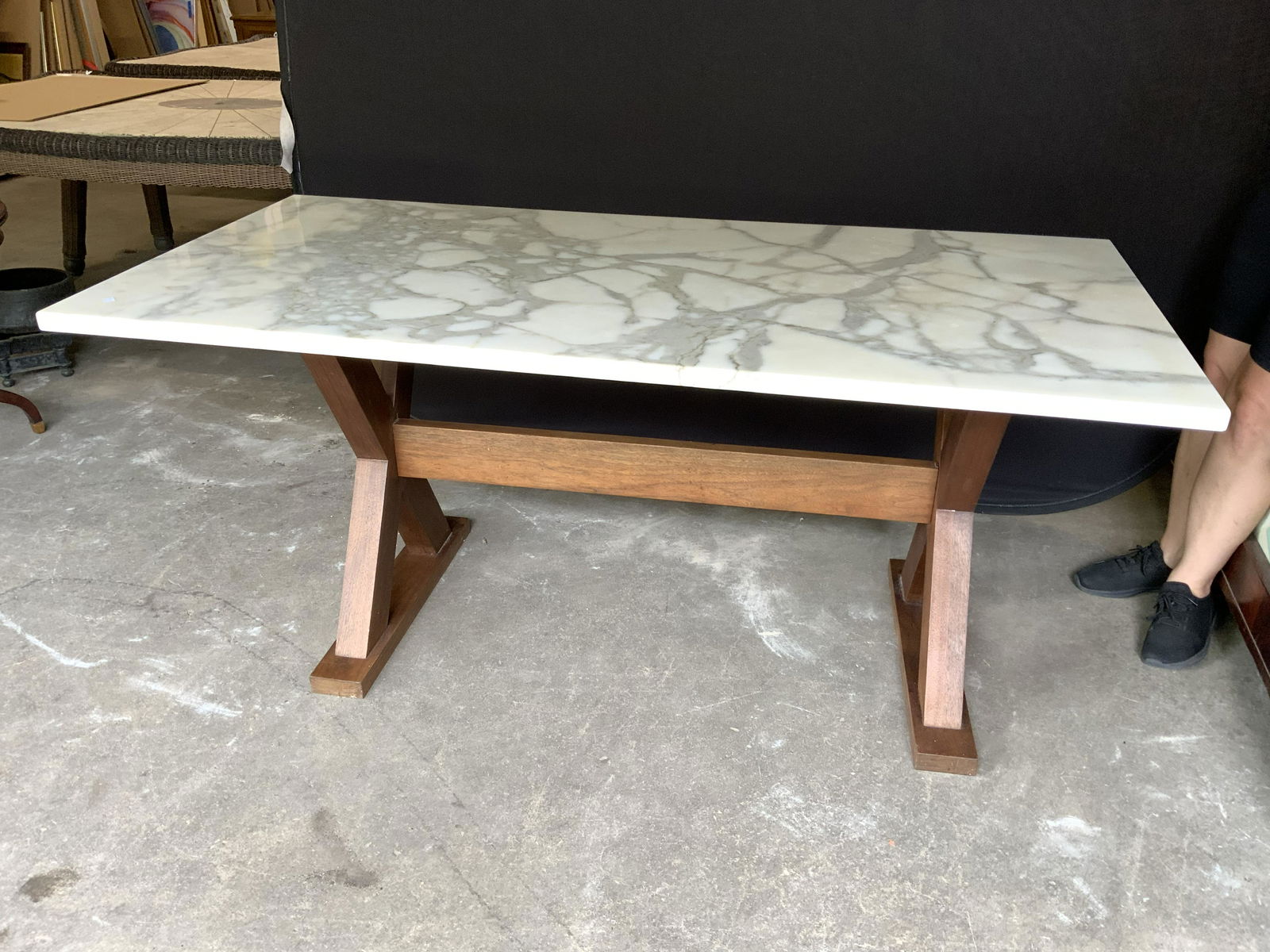 Marble Topped Dining Room Table (1 of 12)