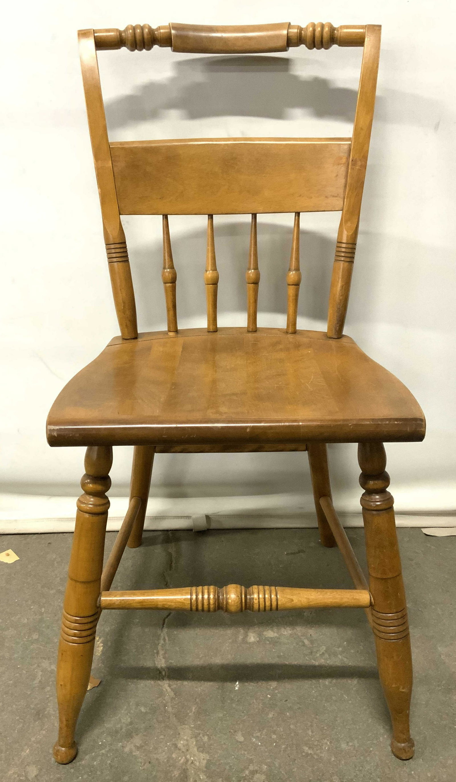 Vntg BENT & BROTHERS Carved Wooden Side Chair (1 of 8)
