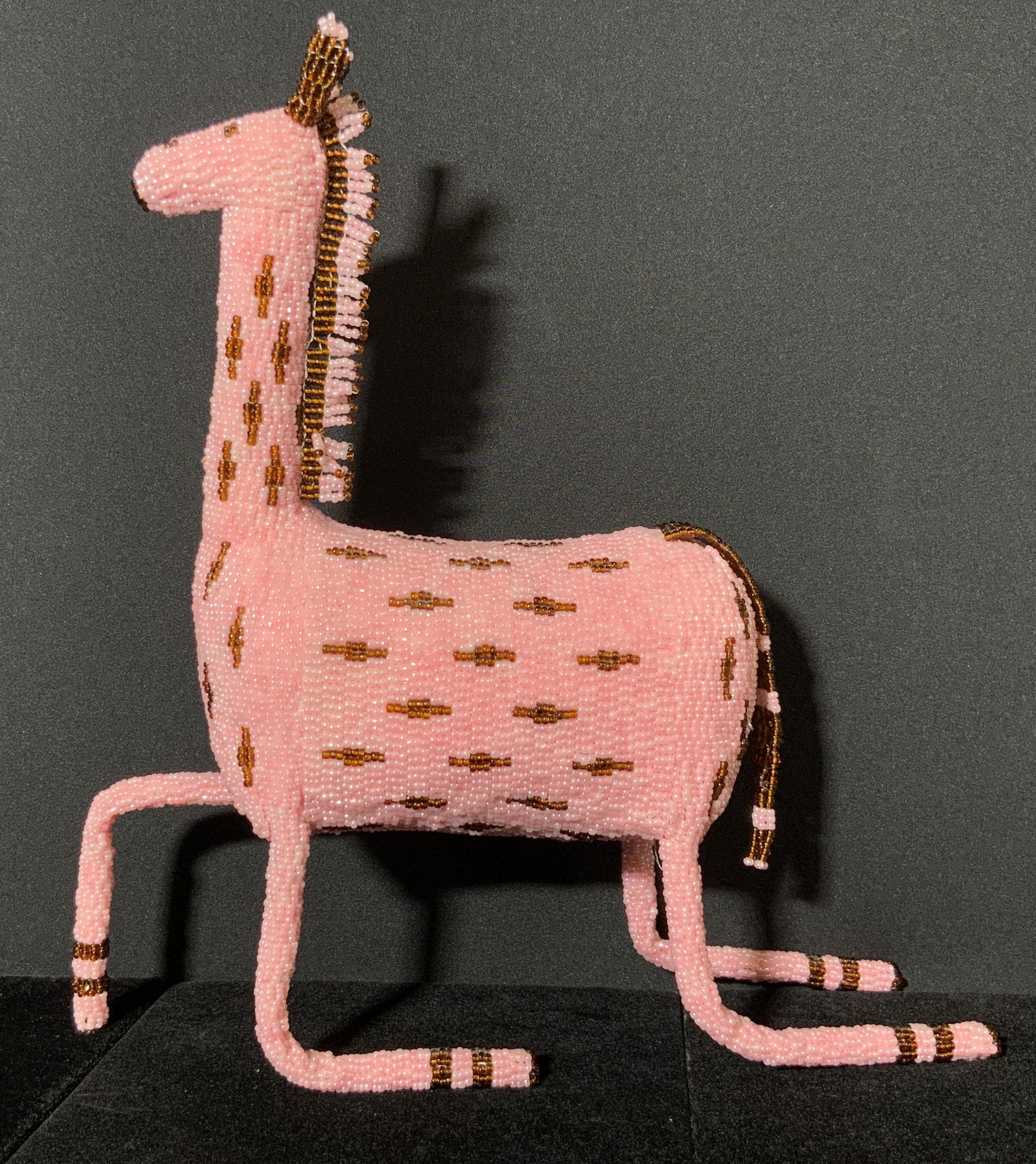 Handmade Seed Beaded Giraffe Figural (1 of 9)