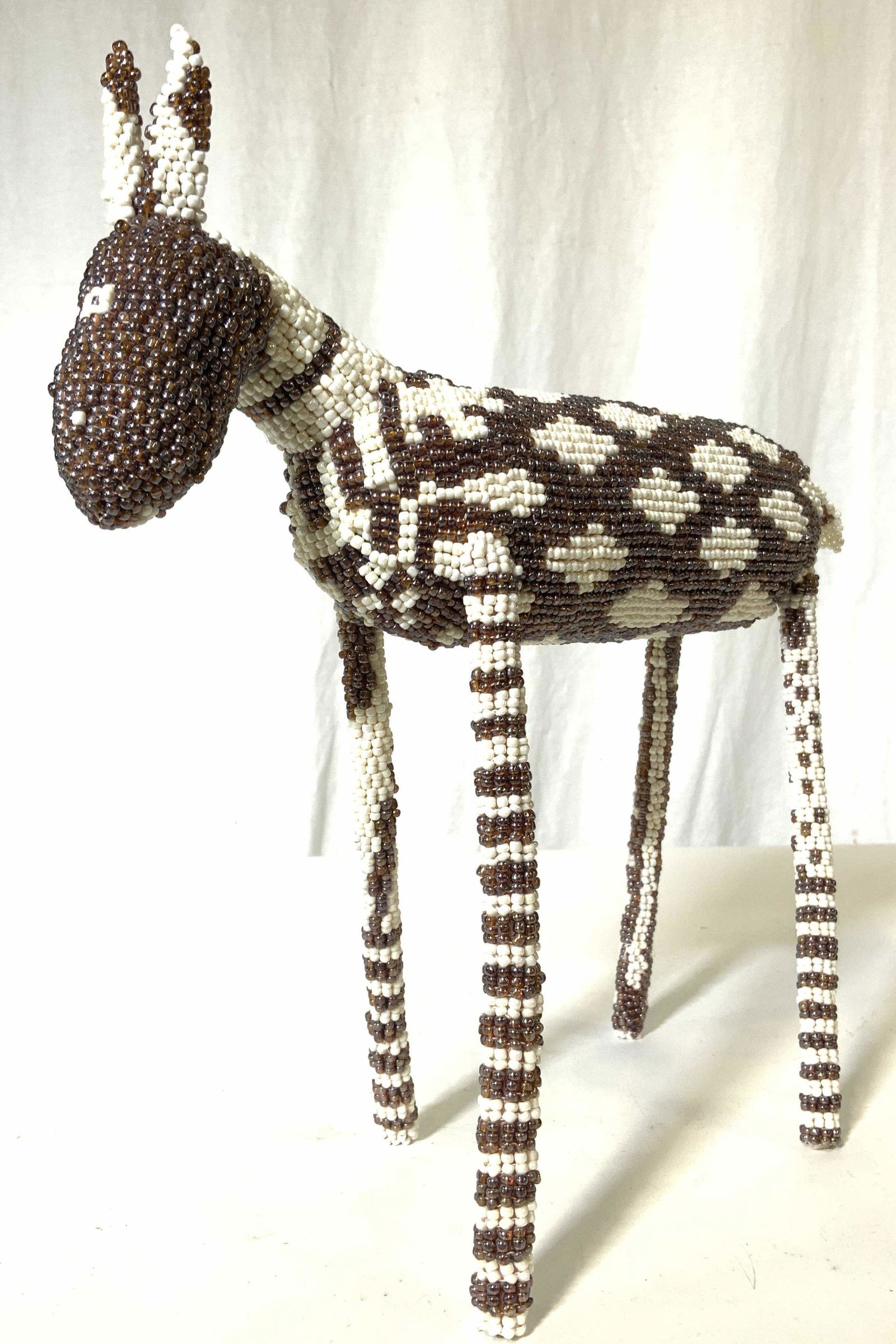 Handmade Seed Beaded Donkey Figural (1 of 8)