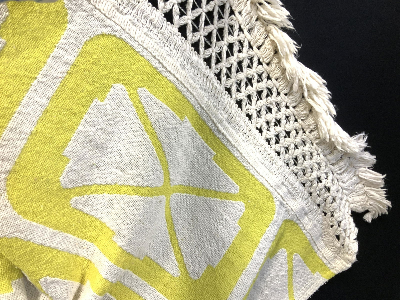 MC  Yellow Wool/ Cotton Bedspread, Ireland (1 of 12)