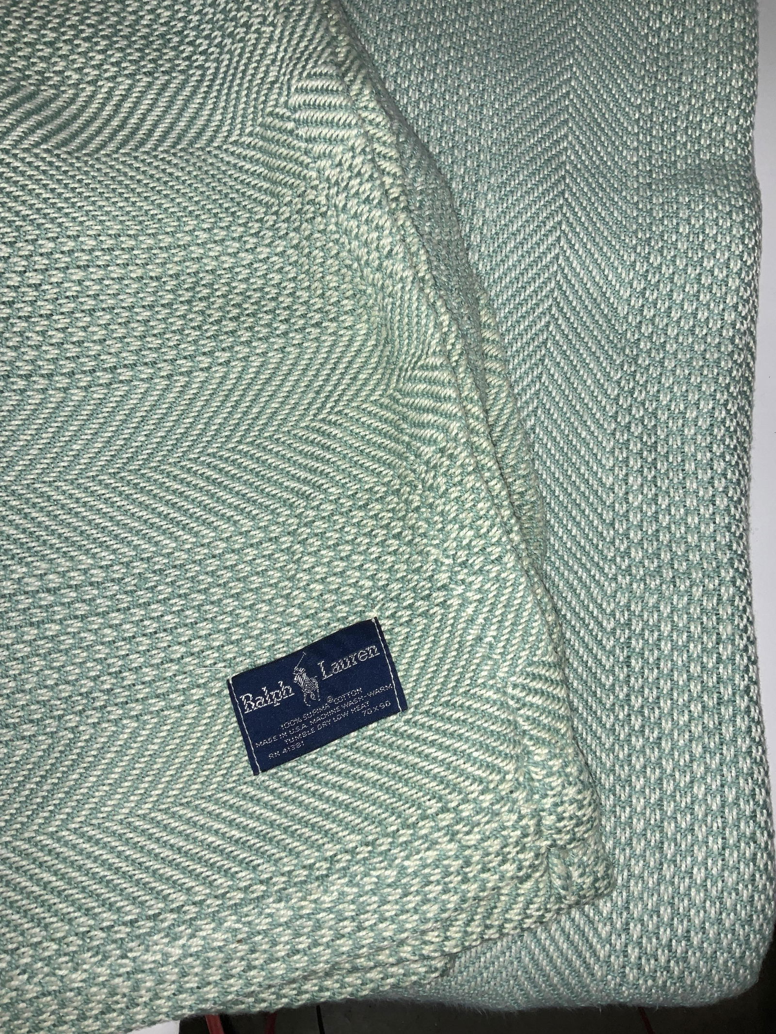 RALPH LAUREN Supima Cotton Knit Blanket (1 of 6)