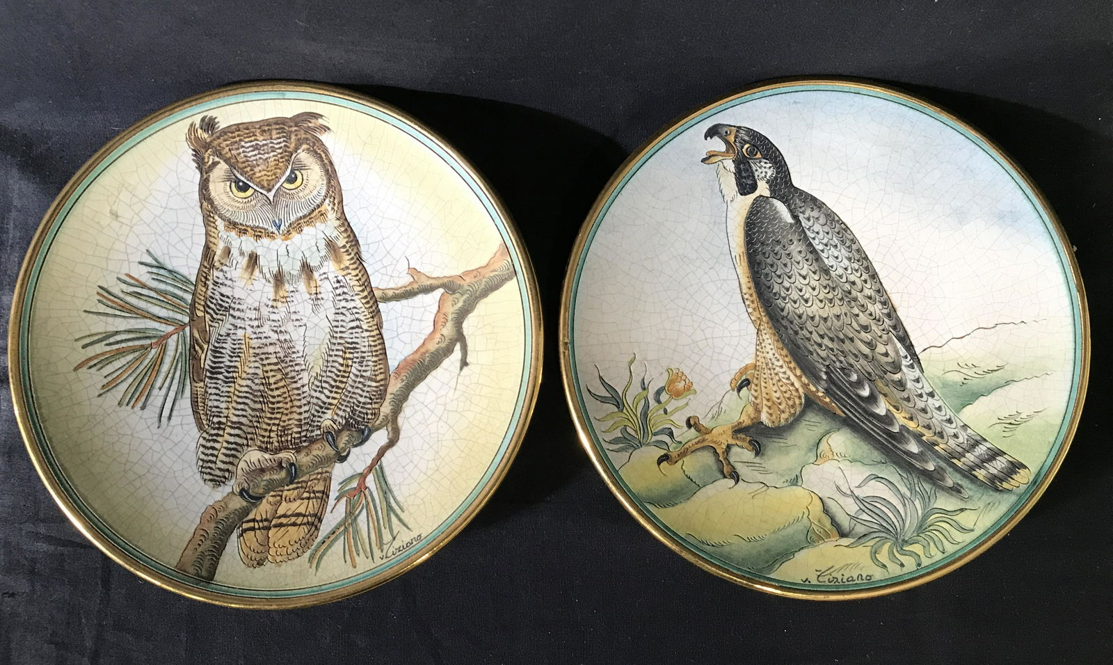 V TIZIANO Decorative Ceramic Bird Plates (1 of 8)