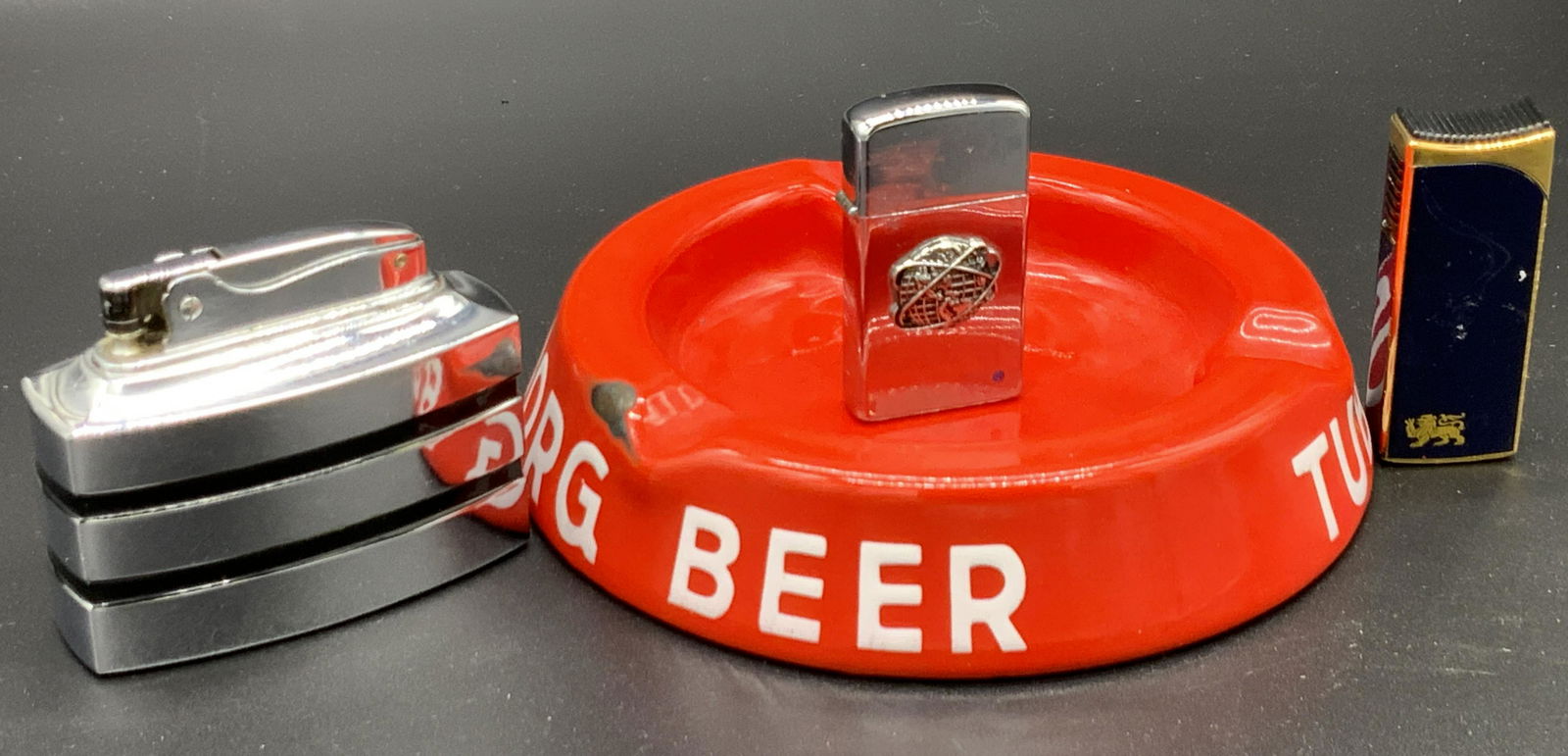 Lot4 Collect Ashtray & Lighters, Vntg ZIPPO & More (1 of 14)