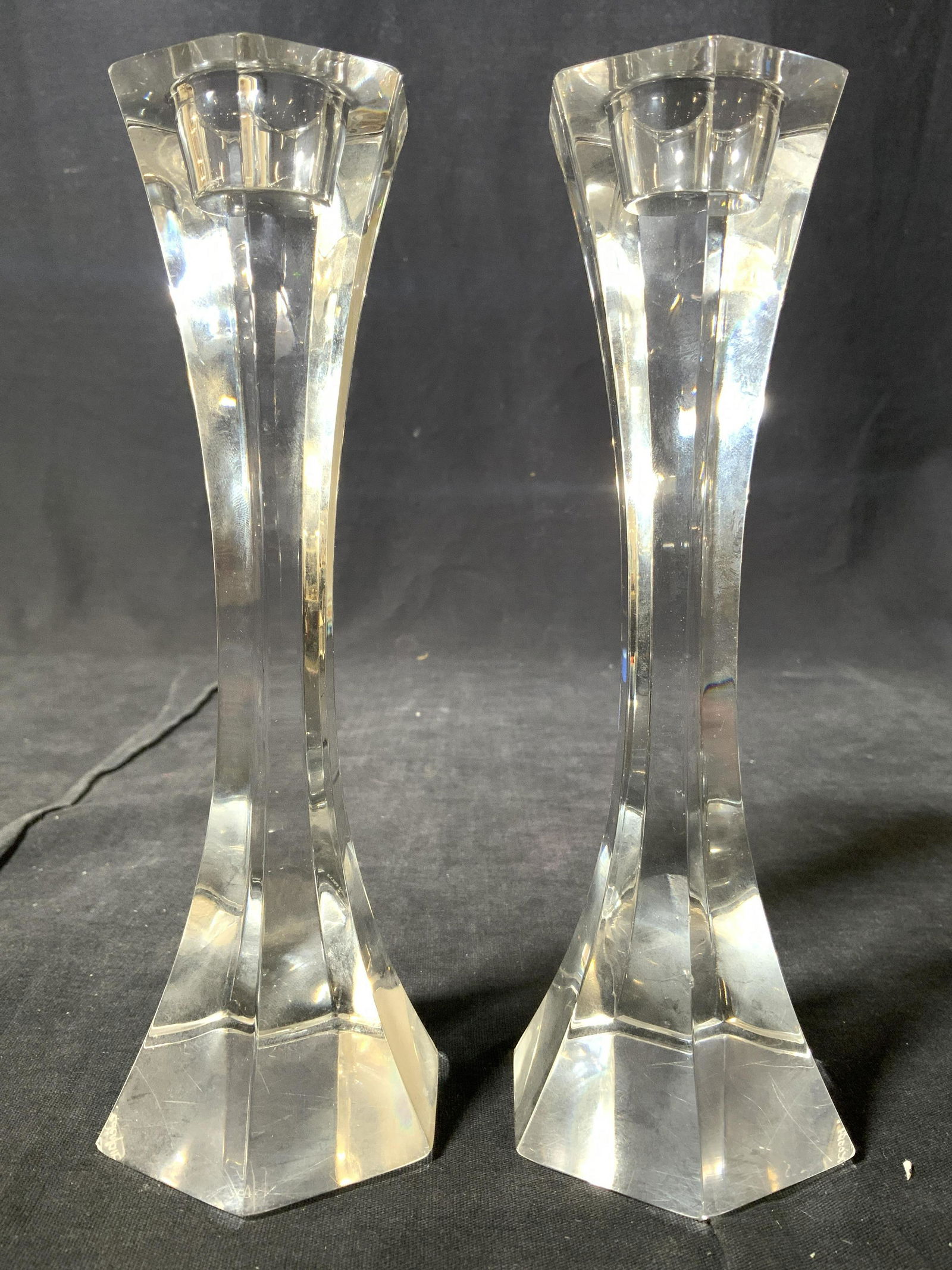 Pair KOSTA BODA Crystal Candlesticks (1 of 7)