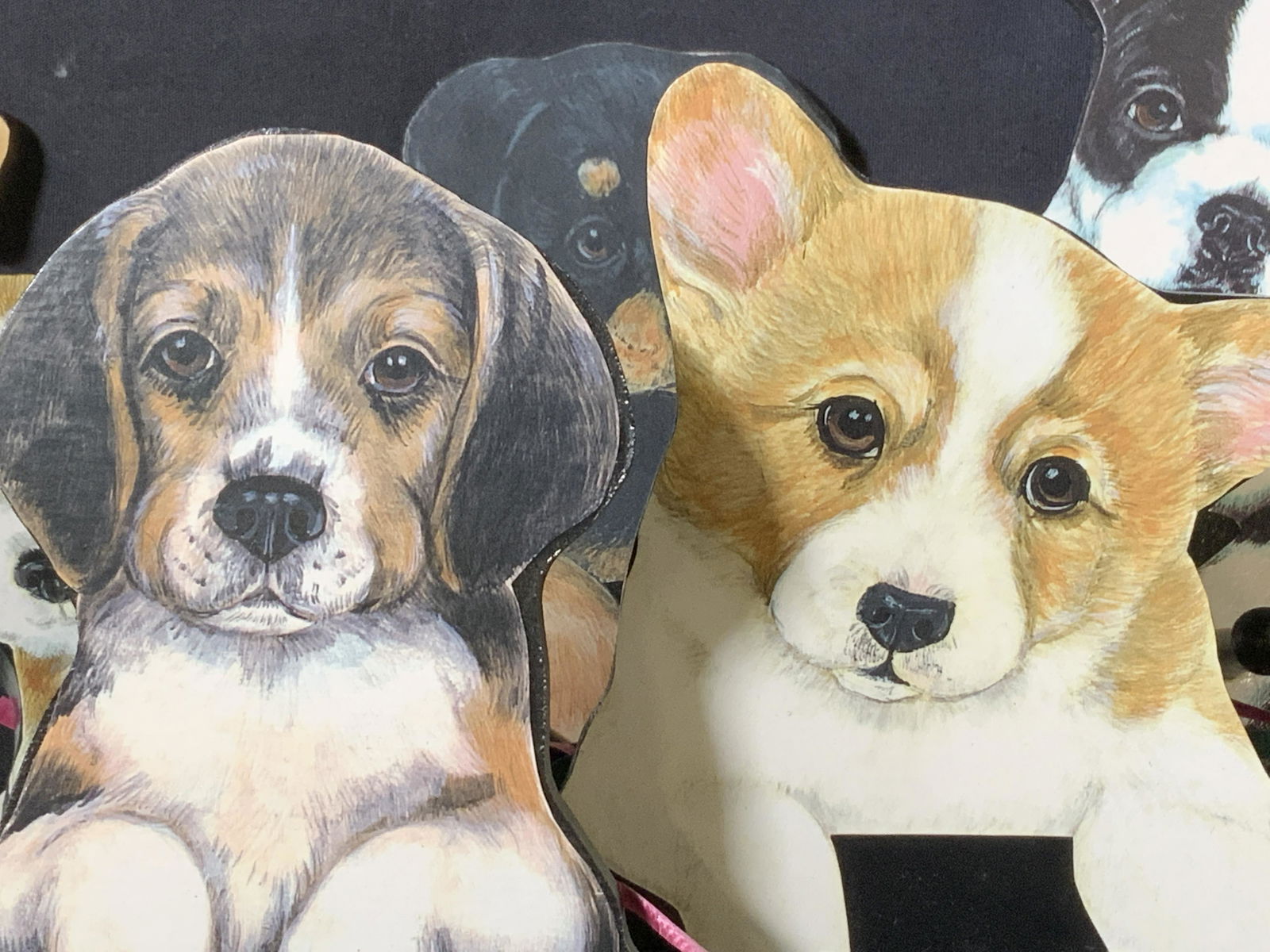 Grp 8 Puppy Dog Wall Peg Hooks, Hand Painted New (1 of 9)