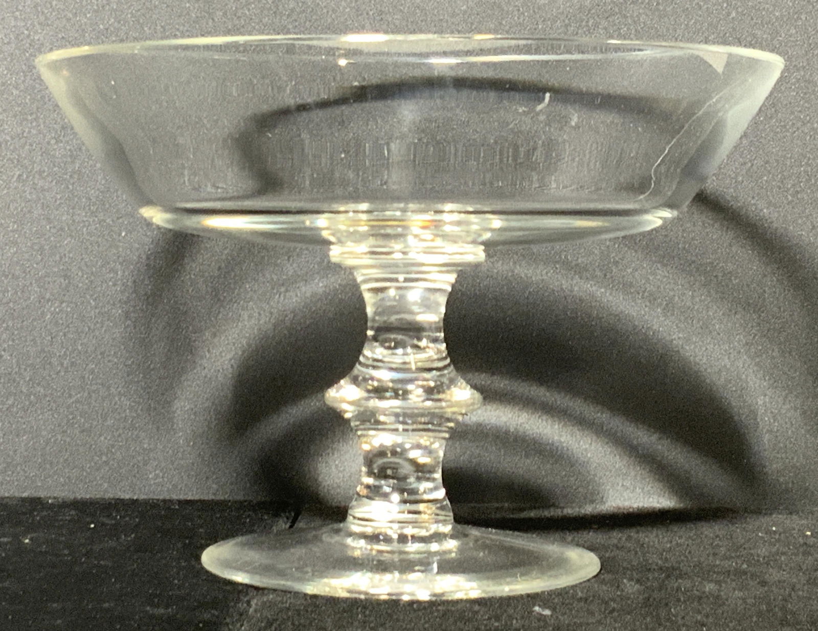 VAL ST. LAMBERT Signed Round Footed Crystal Bowl (1 of 7)