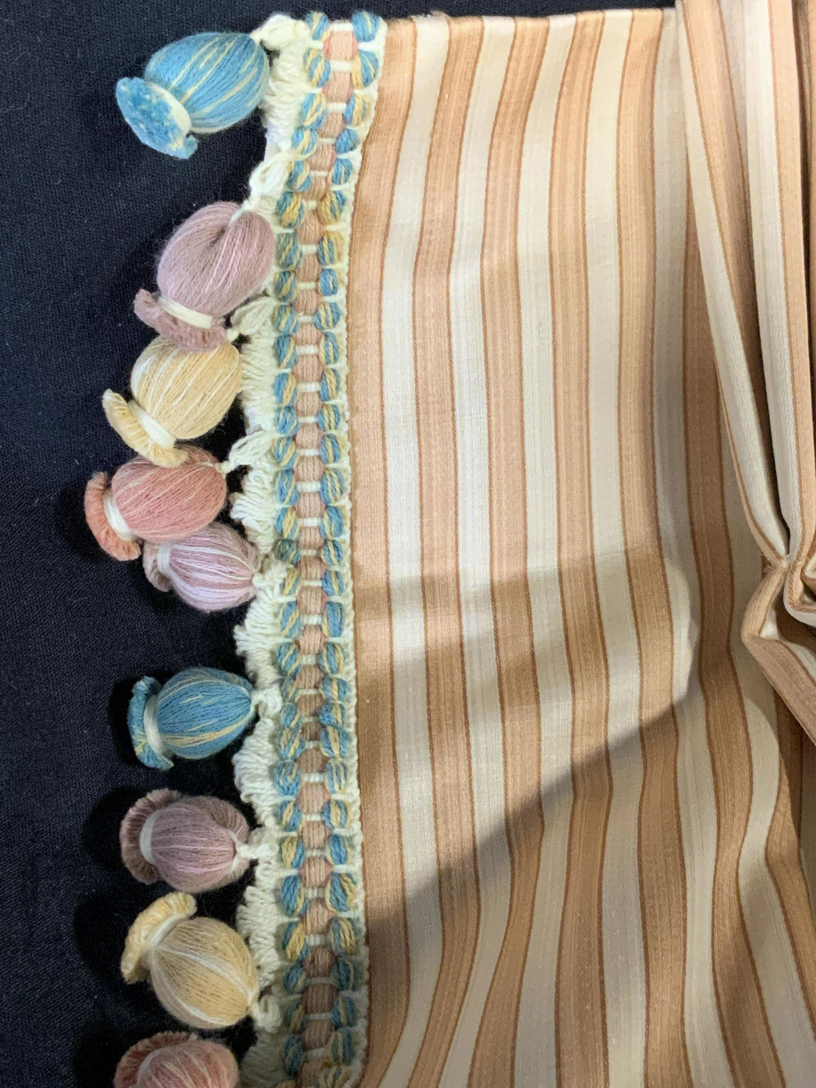 Set 4 SILK panel Drapery w Pom Pom Tassels (1 of 11)