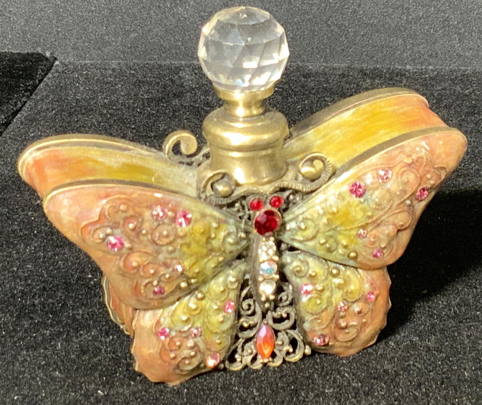 Butterfly Form Bejeweled Enamel Perfume Bottle (1 of 9)