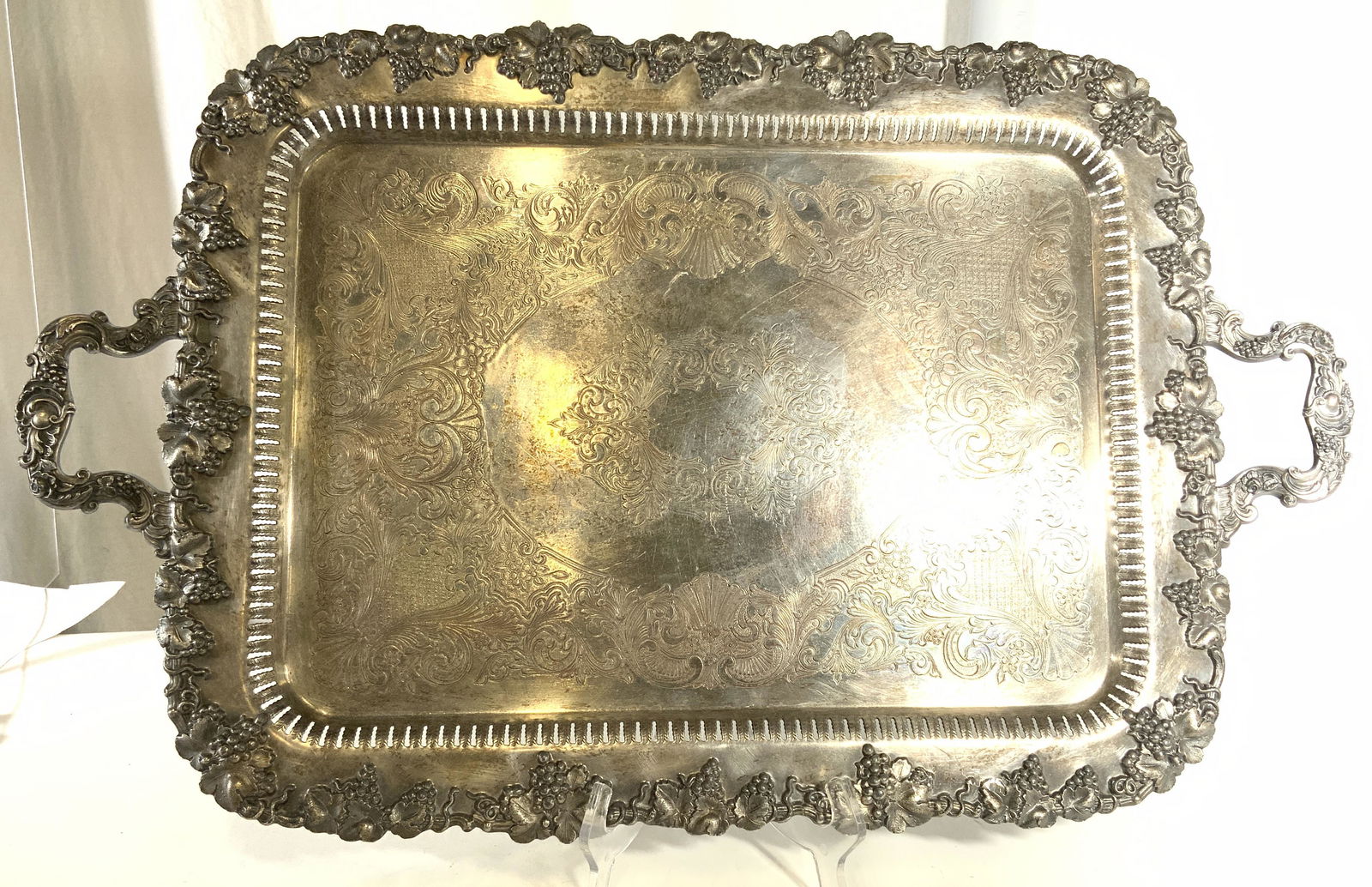 Etched Silver Plated Platter (1 of 7)