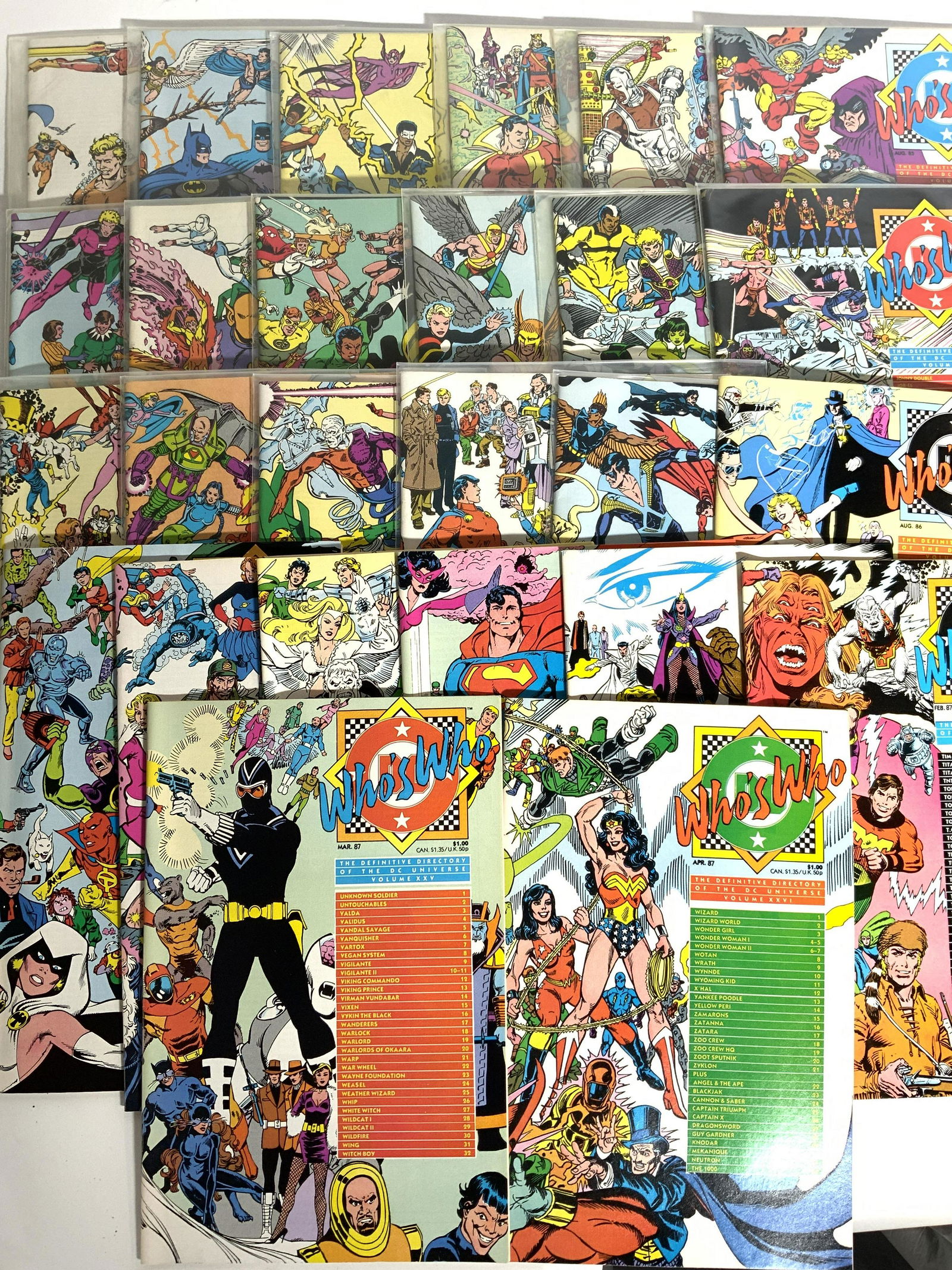 Group Lot Vintage DC Comics WHO’S WHO (1 of 8)
