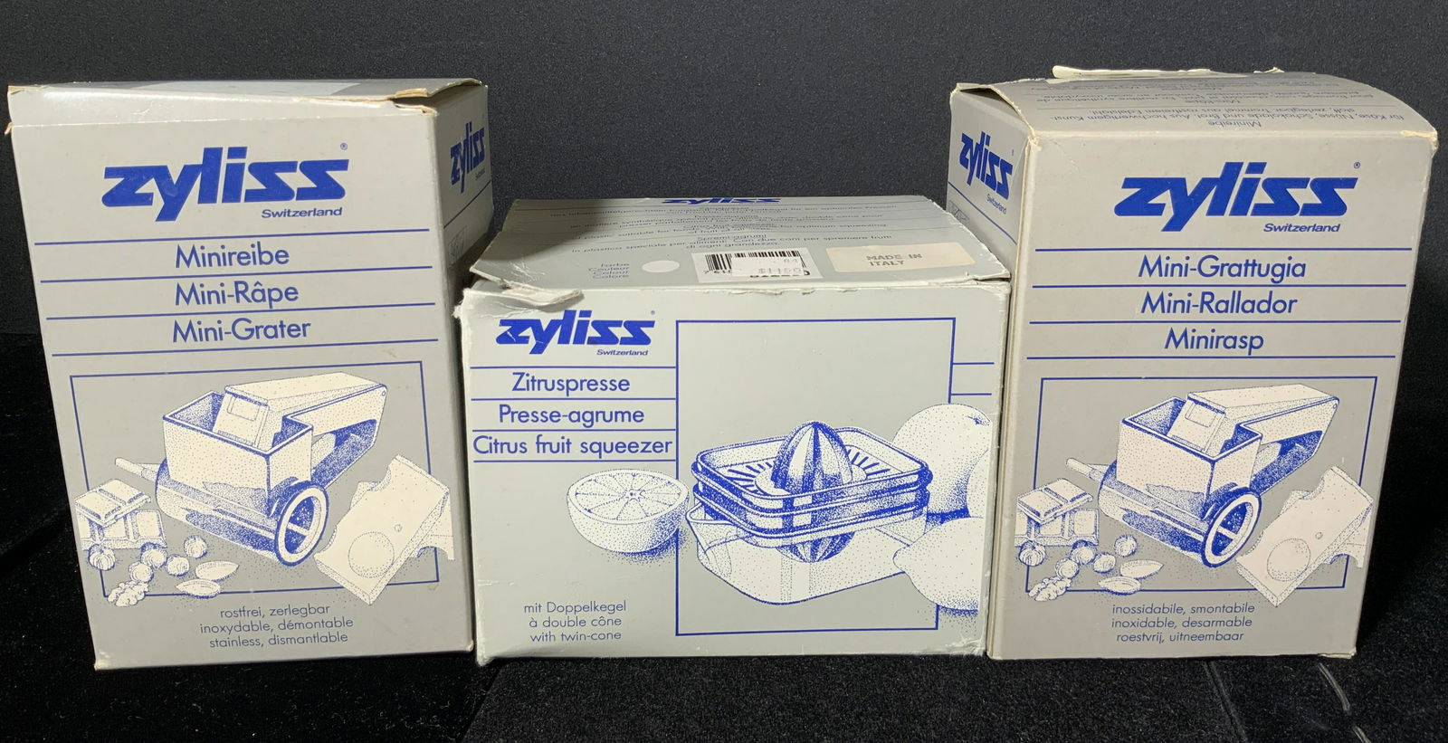 3 ZYLISS Mini Graters & Citrus Fruit Squeezer, Box (1 of 6)