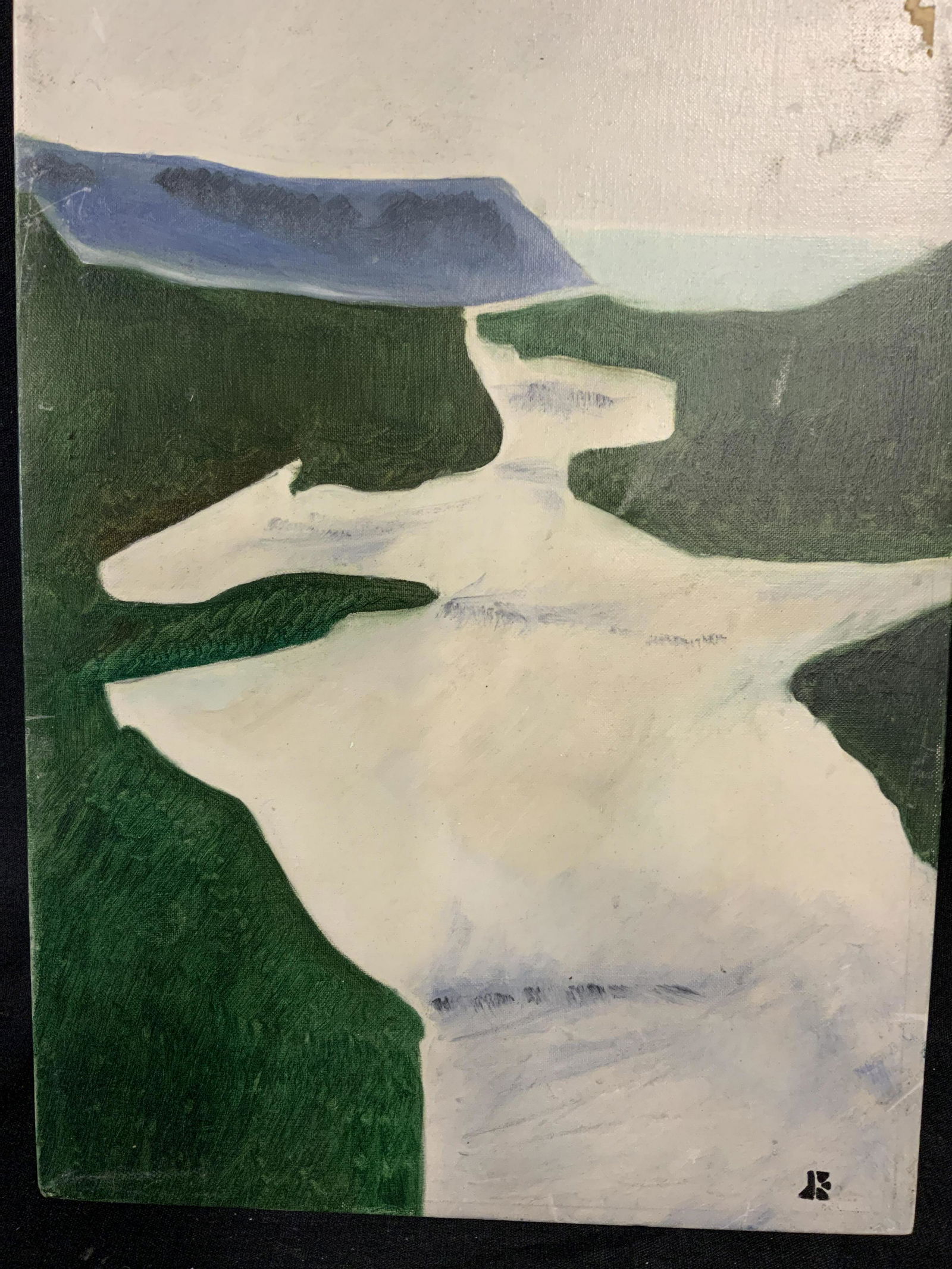 Stream Through Forest Oil on Canvas 1991 (1 of 5)