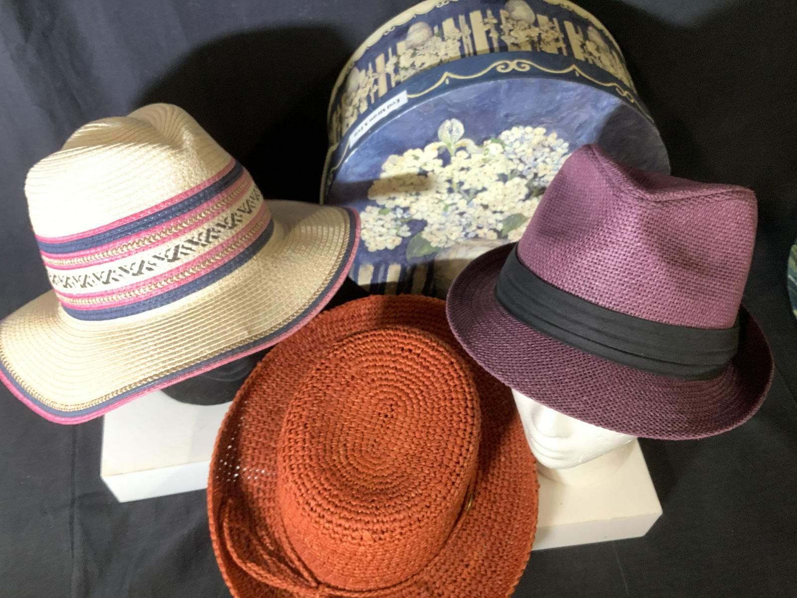 Lot 4 Designer Straw hats, P Jack, Scala, Hatter (1 of 10)