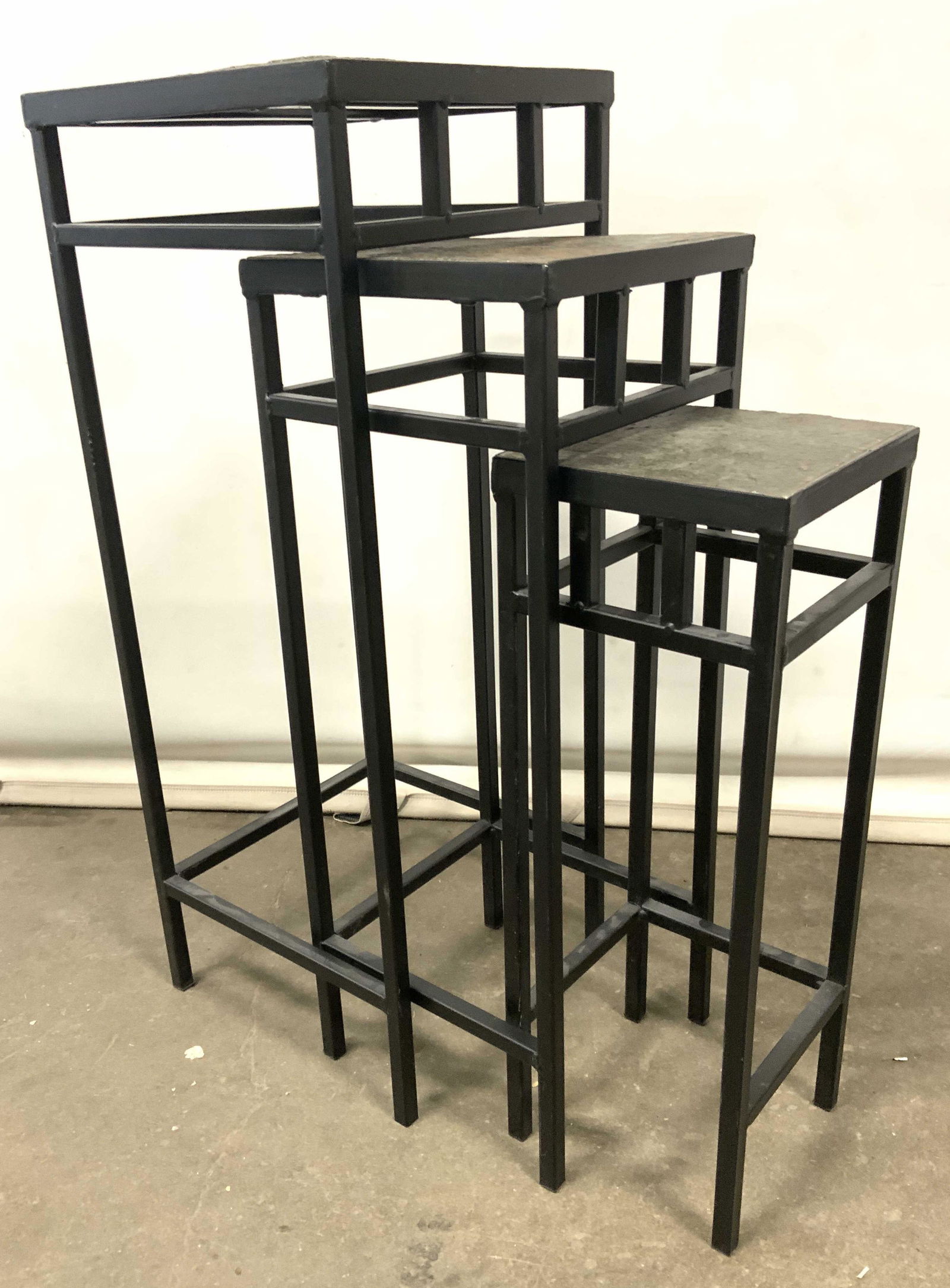 Lot 3 Metal Nesting Tables (1 of 8)