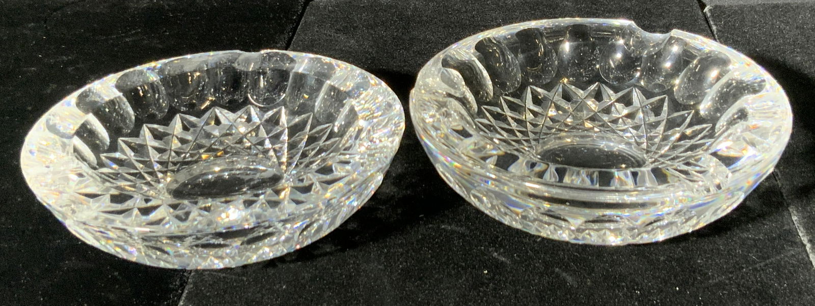 Lot 2 Vintage Cut Crystal Trinket Dishes (1 of 8)