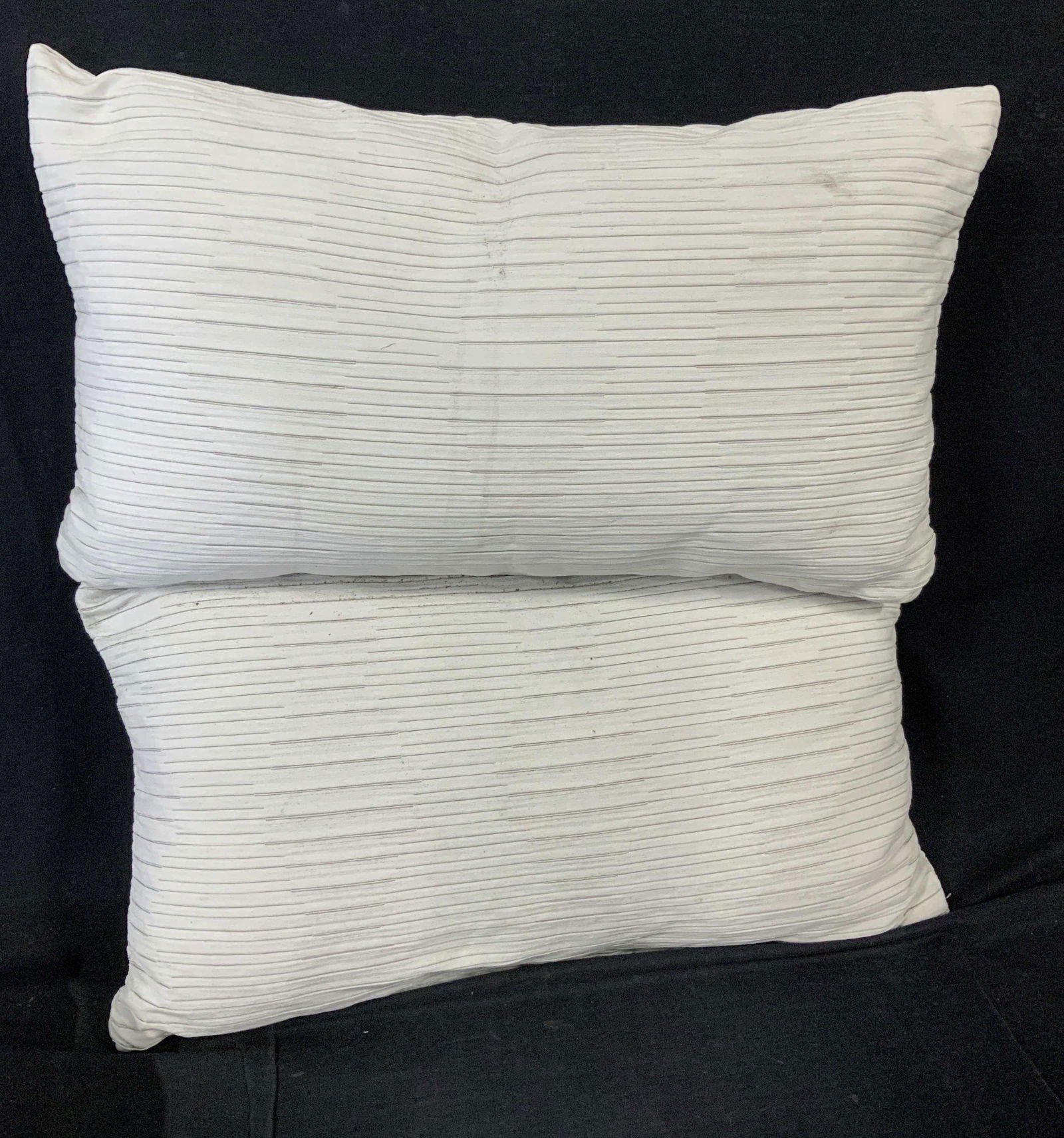 Pair Vintage Pillows with Grey Covers (1 of 5)