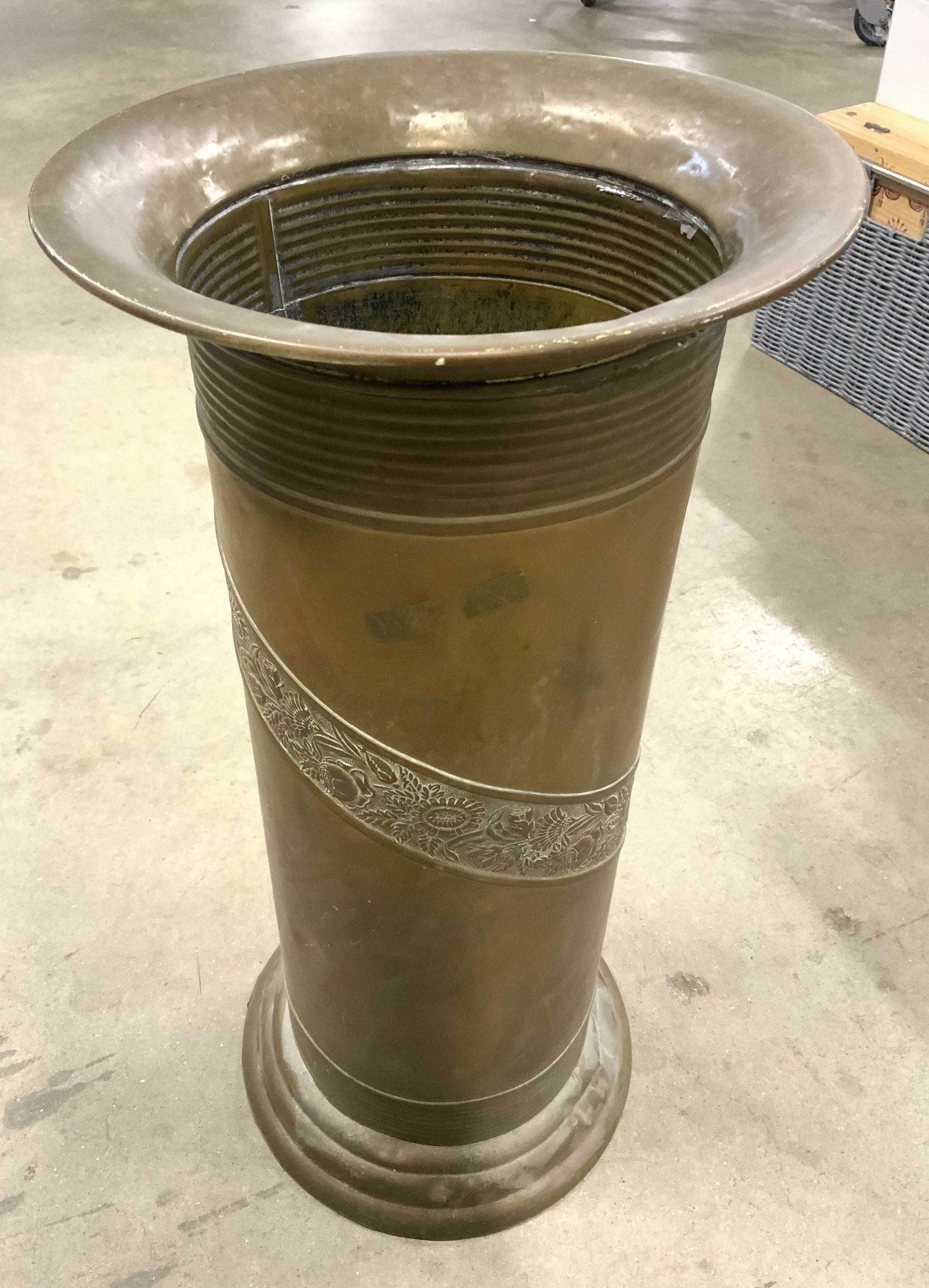 Vintage Copper Umbrella Stand Barnebys