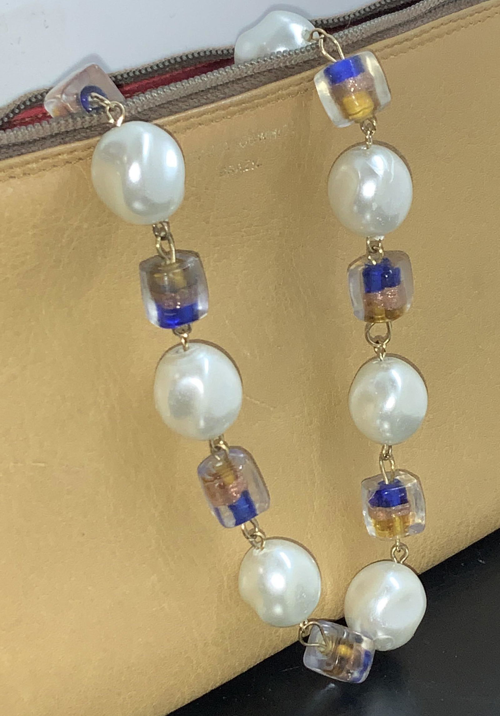 Baroque Pearl & Glass Fashion Cocktail Necklace (1 of 9)