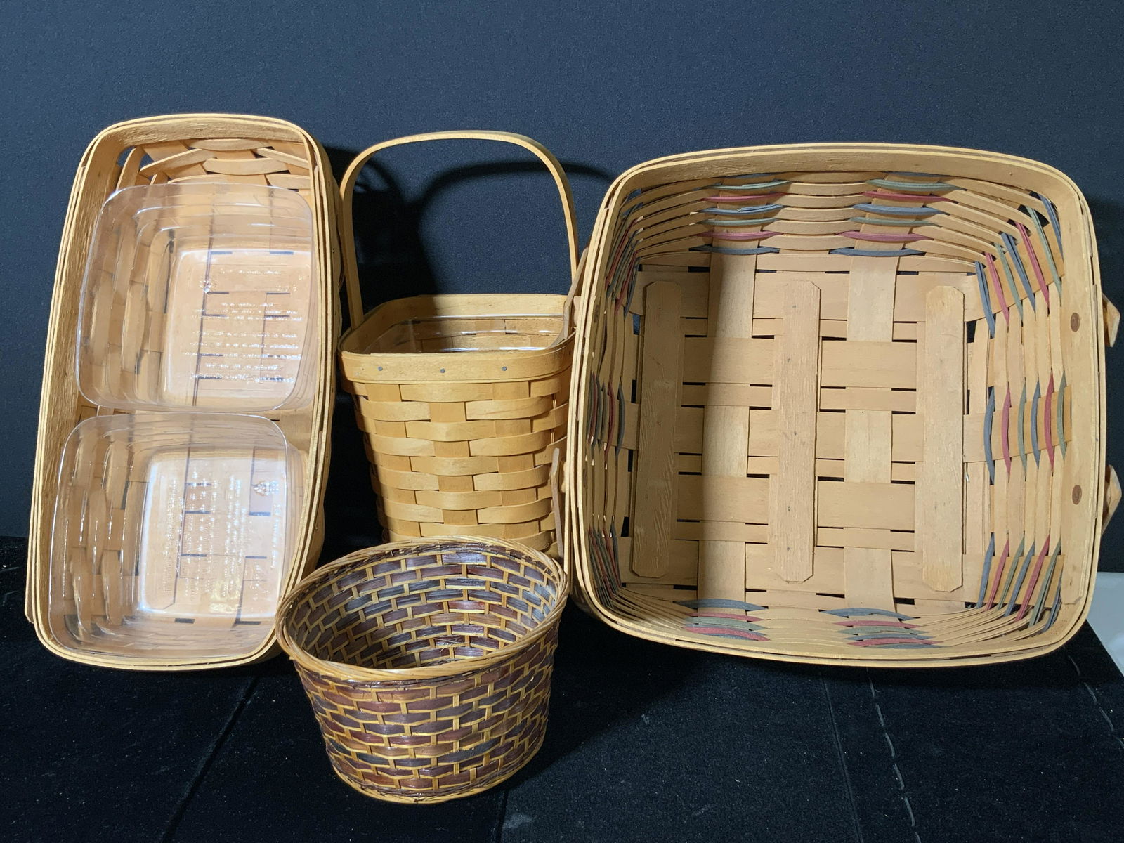 Lot 4 LONGABERGER Vintage Woven Baskets & More (1 of 7)