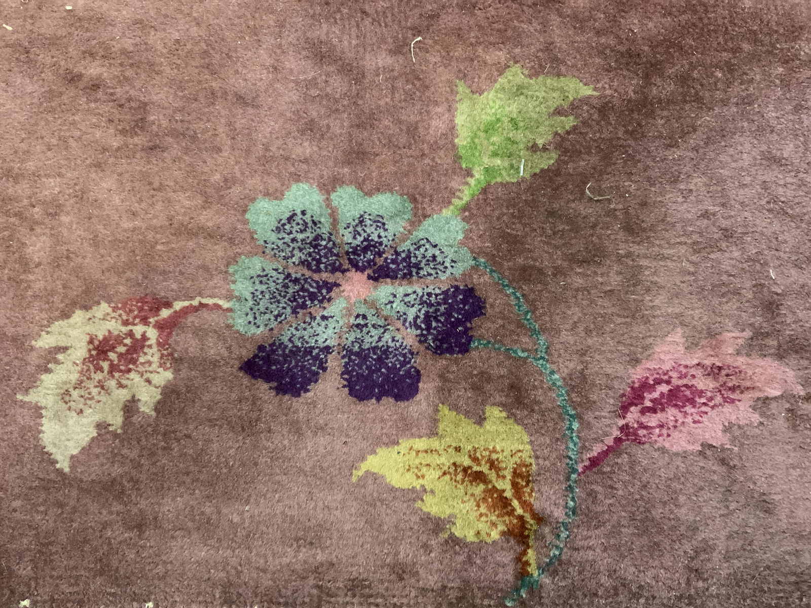 Vintage Chinese Art Deco Wool Area Rug (1 of 7)