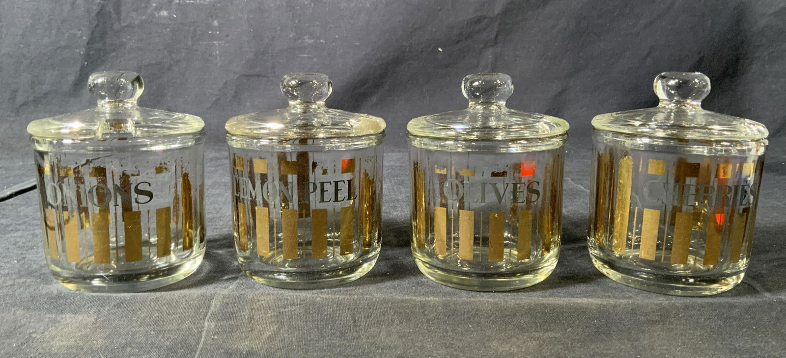 Set 4 Glass Condiment Containers (1 of 5)
