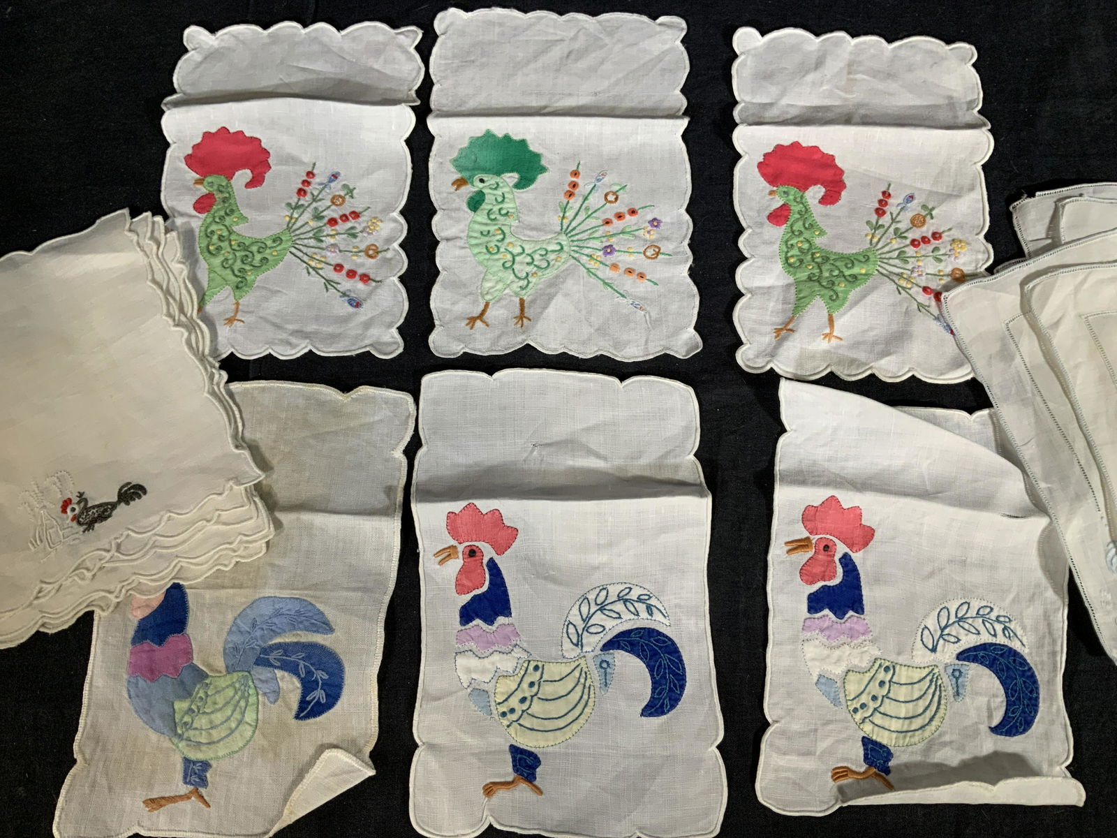 Collectible Embroidered Linen Cocktail Napkins (1 of 7)