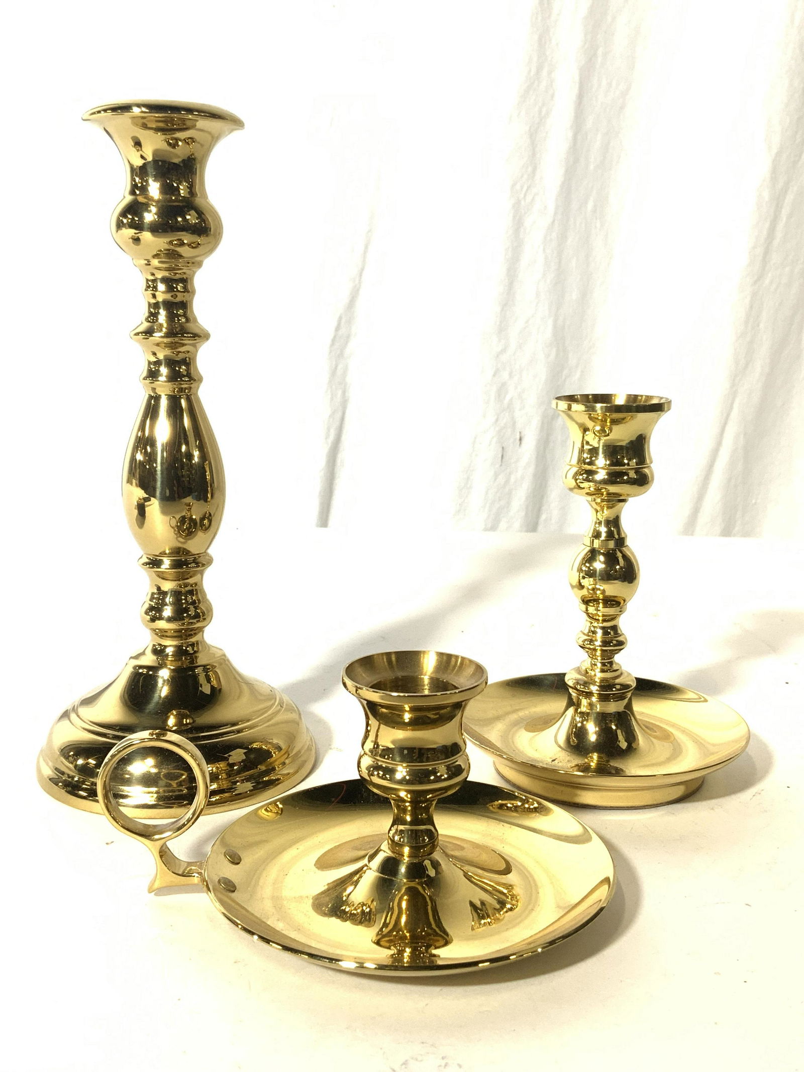 Lot 3 BALDWIN Brass Candlesticks (1 of 7)