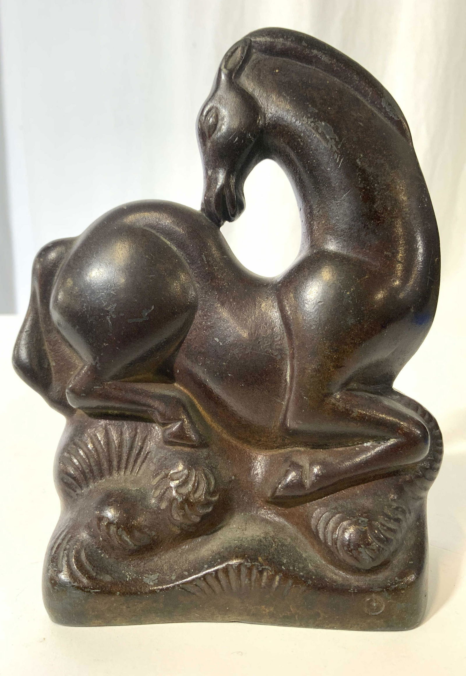 Vintage Composite Kneeling Horse Figure (1 of 8)